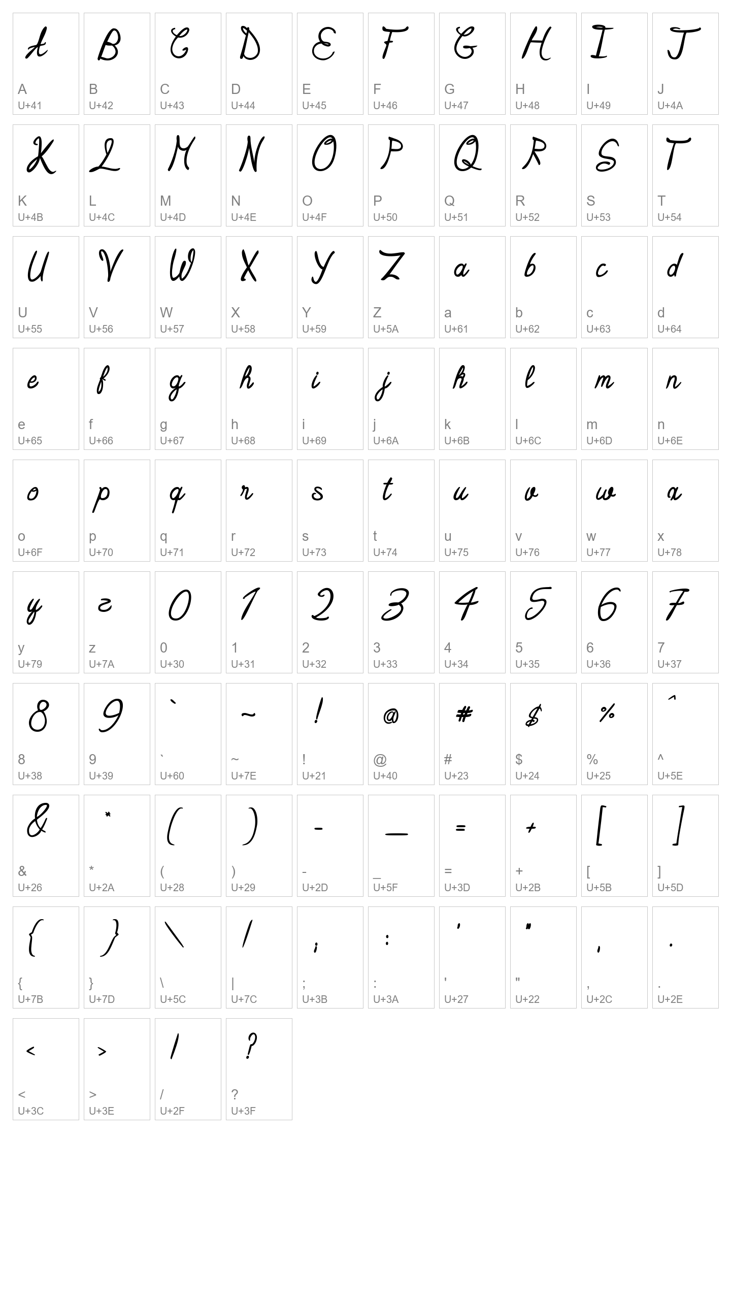 Character Map Image