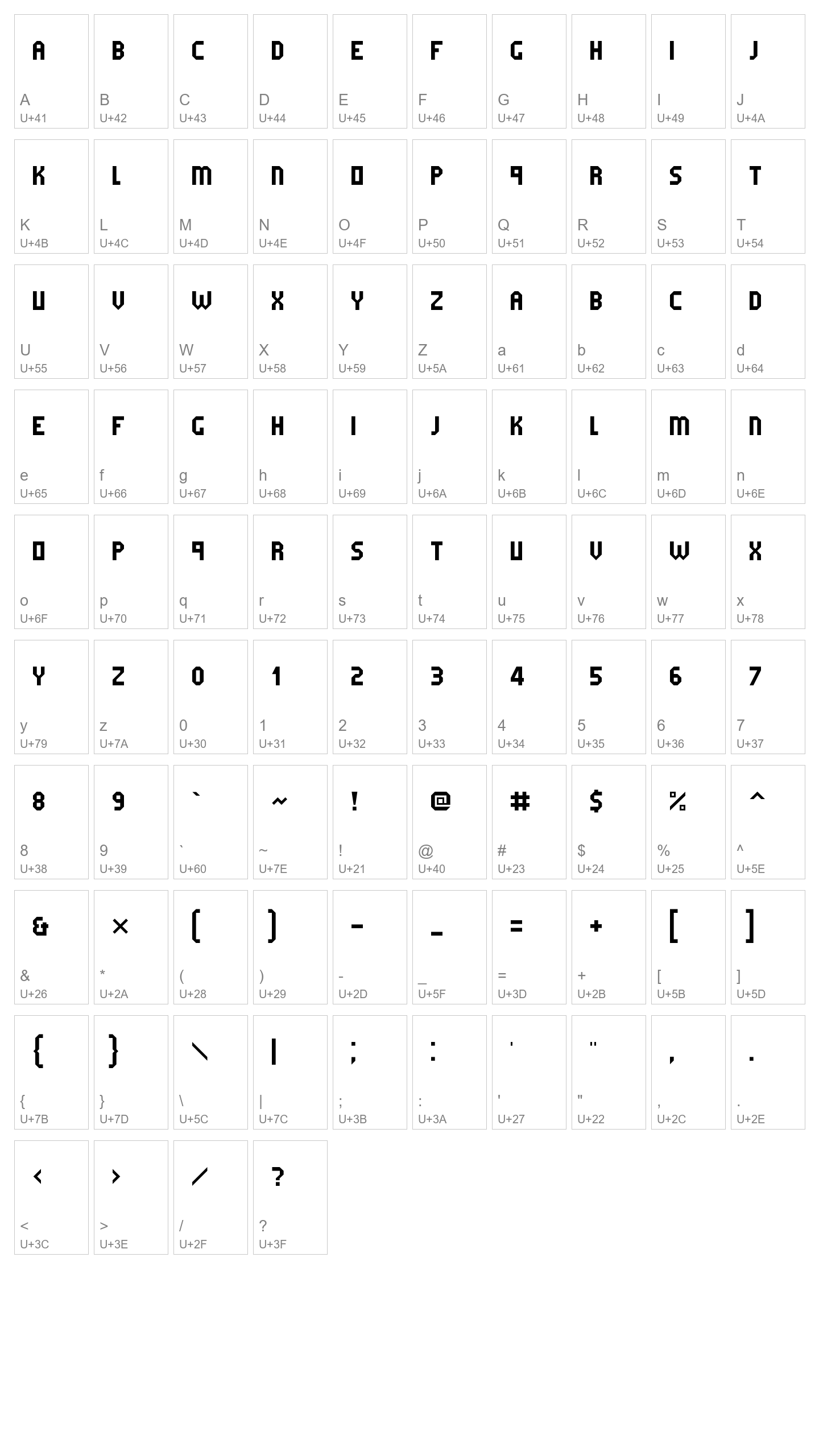 Character Map Image