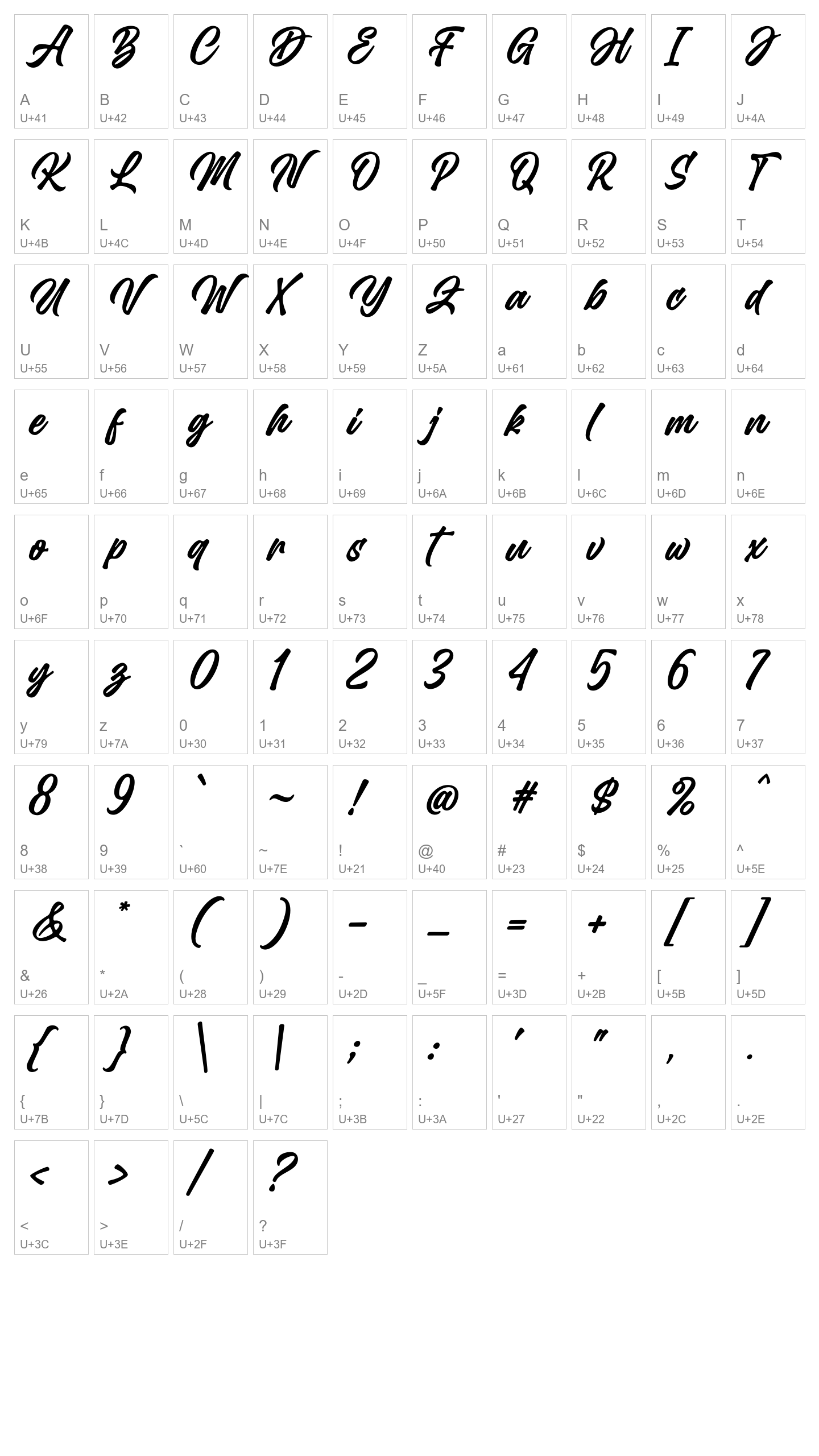 Character Map Image