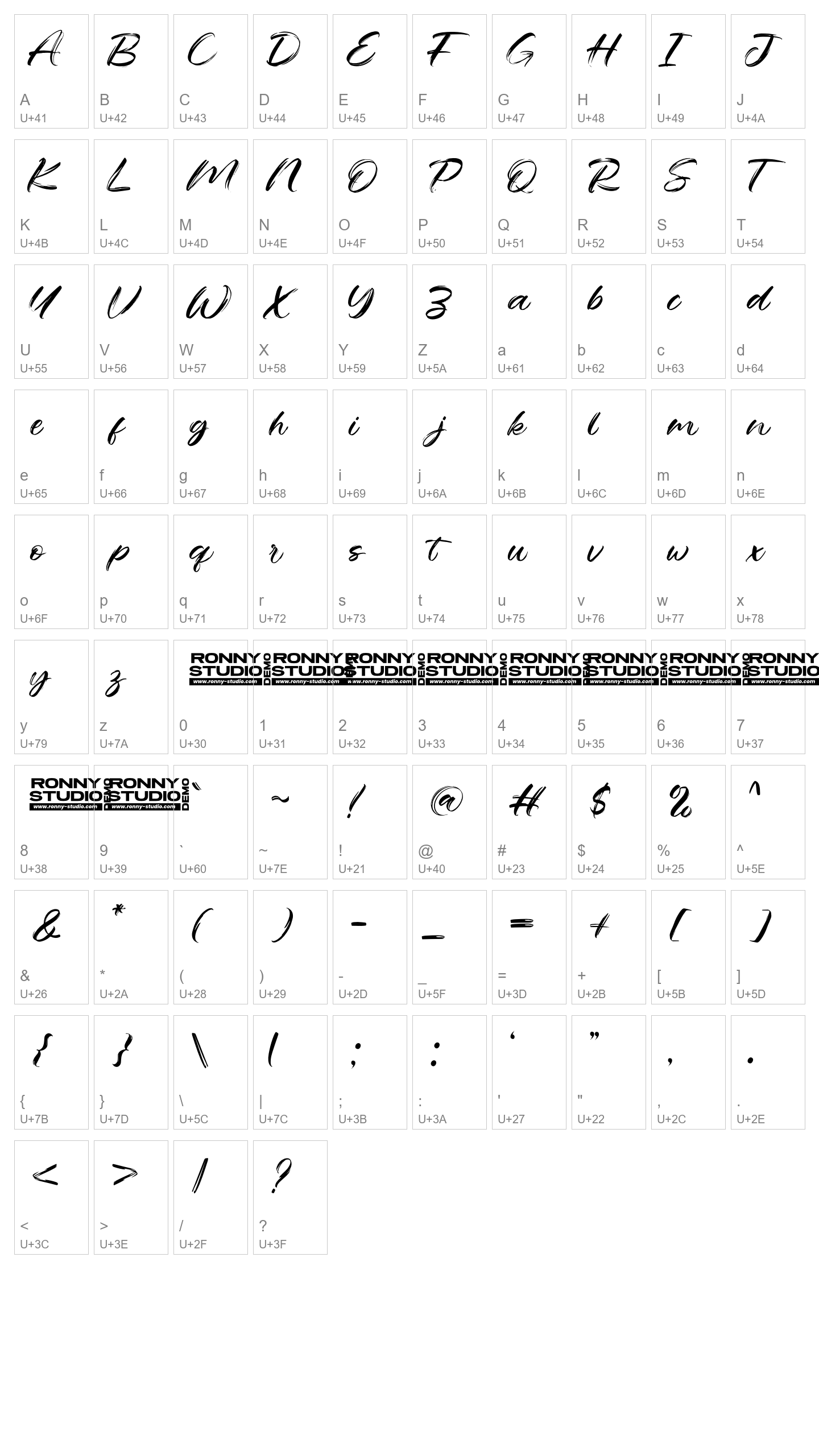 Character Map Image