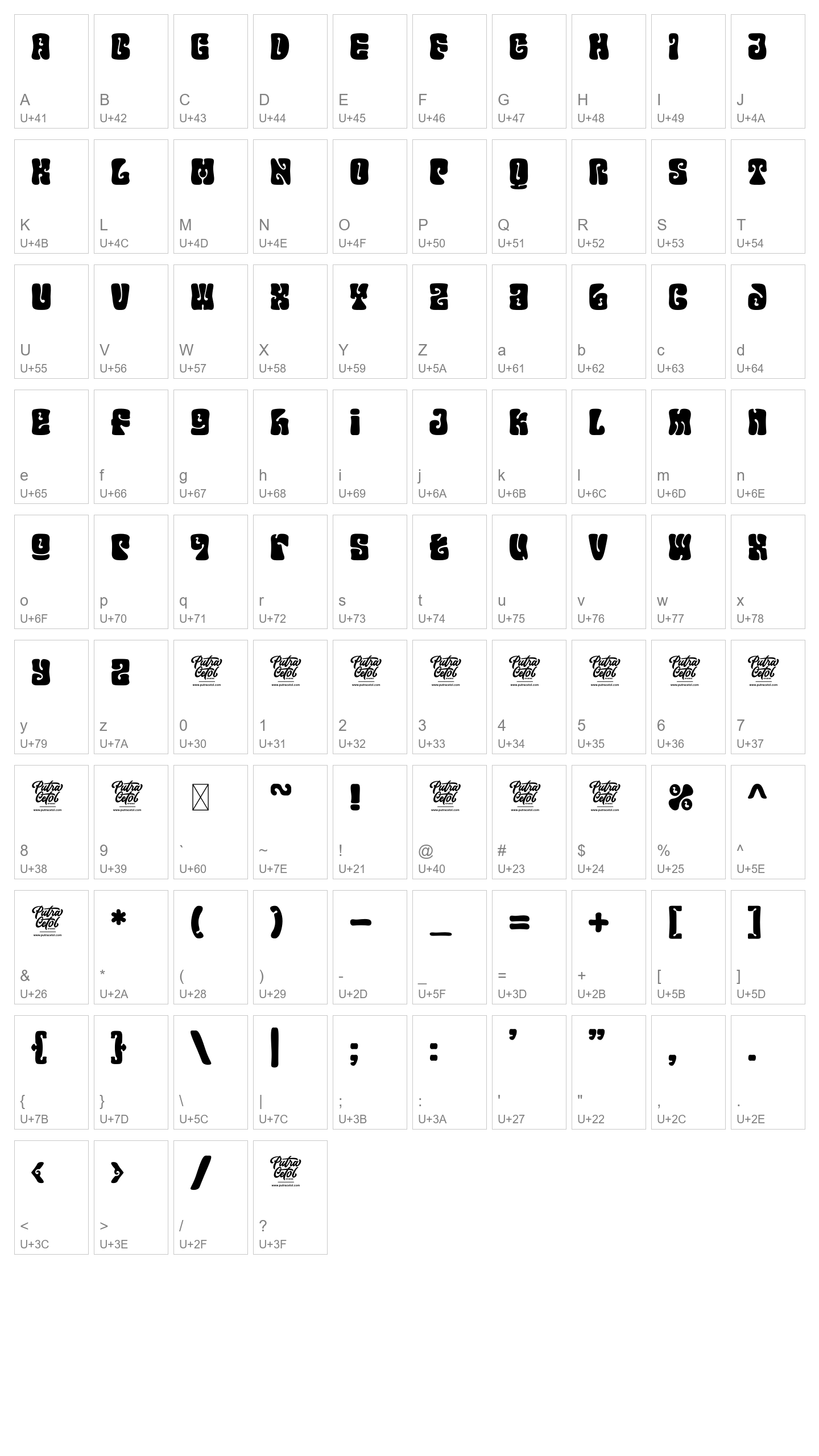 Character Map Image