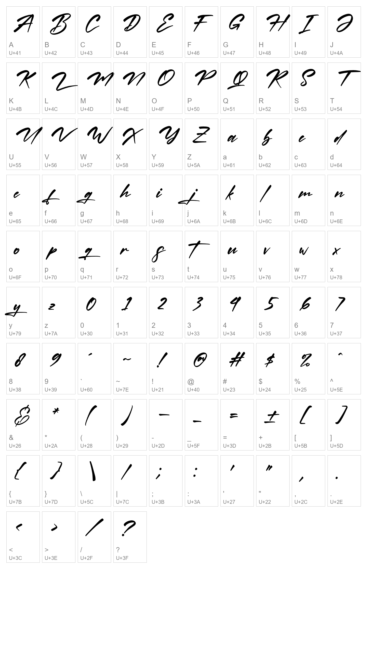 Character Map Image