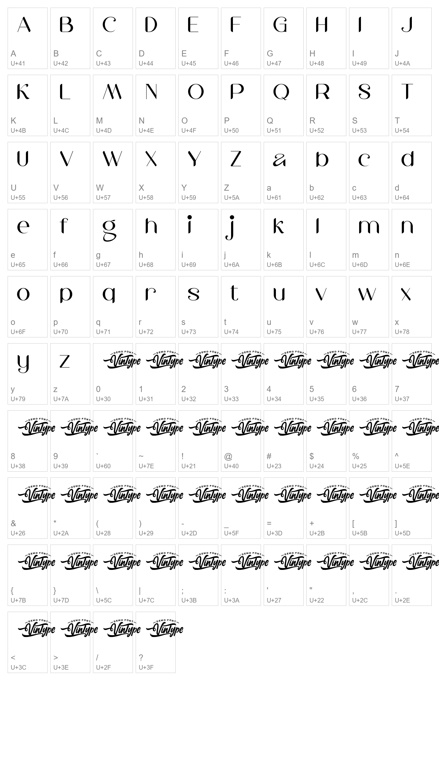 Character Map Image
