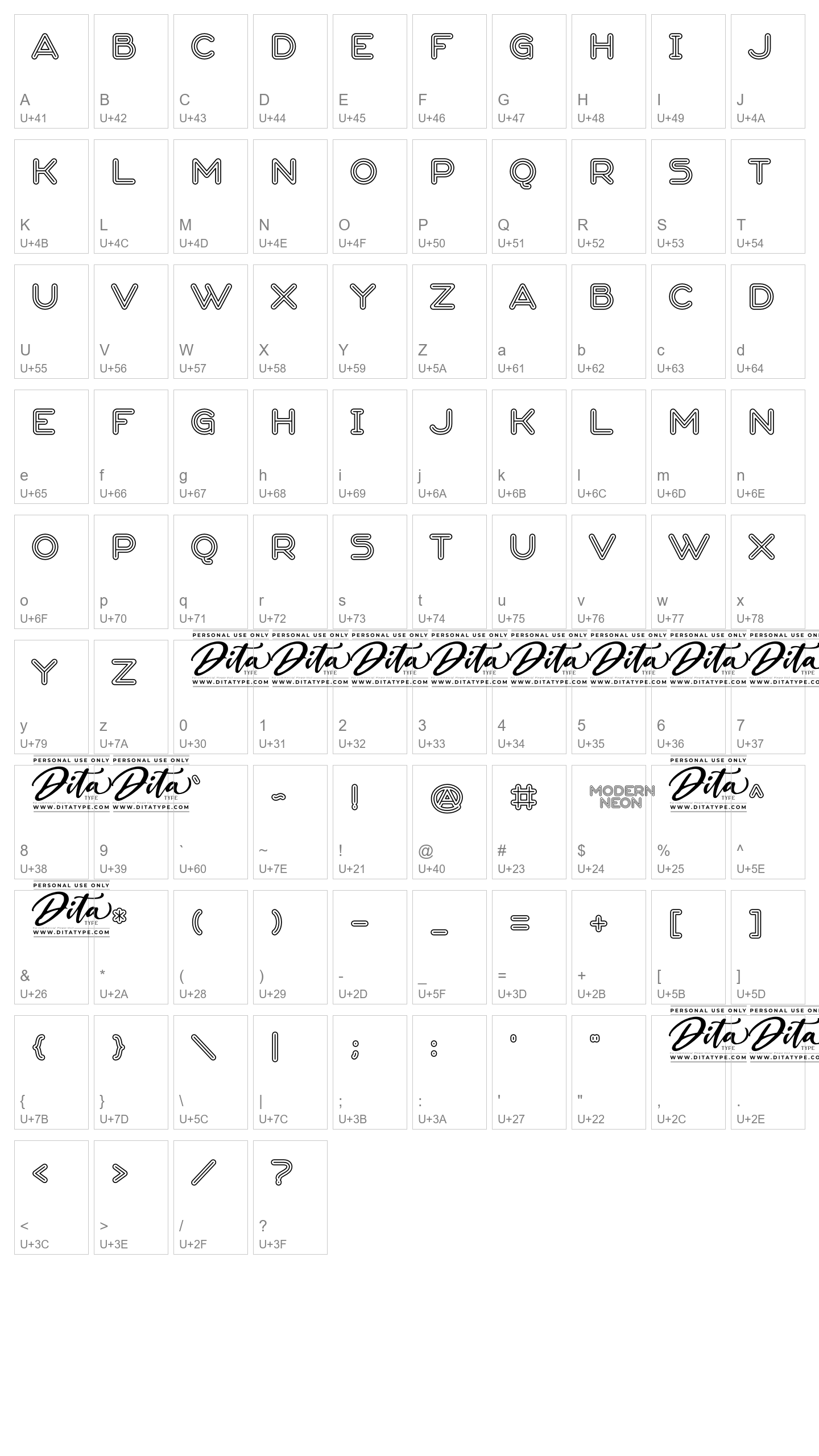 Character Map Image