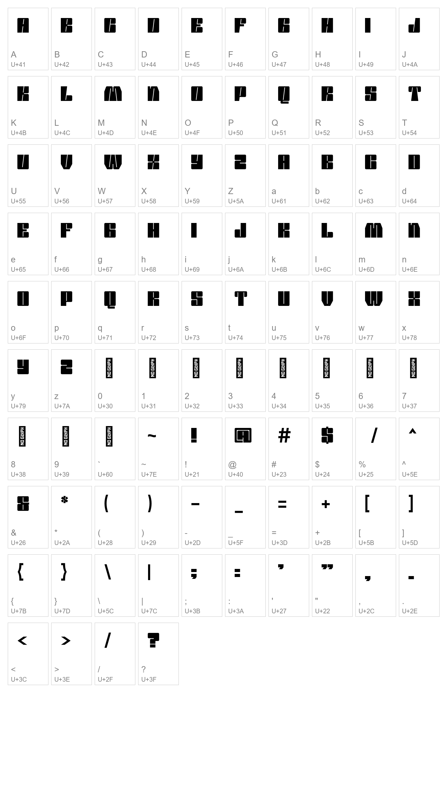 Character Map Image