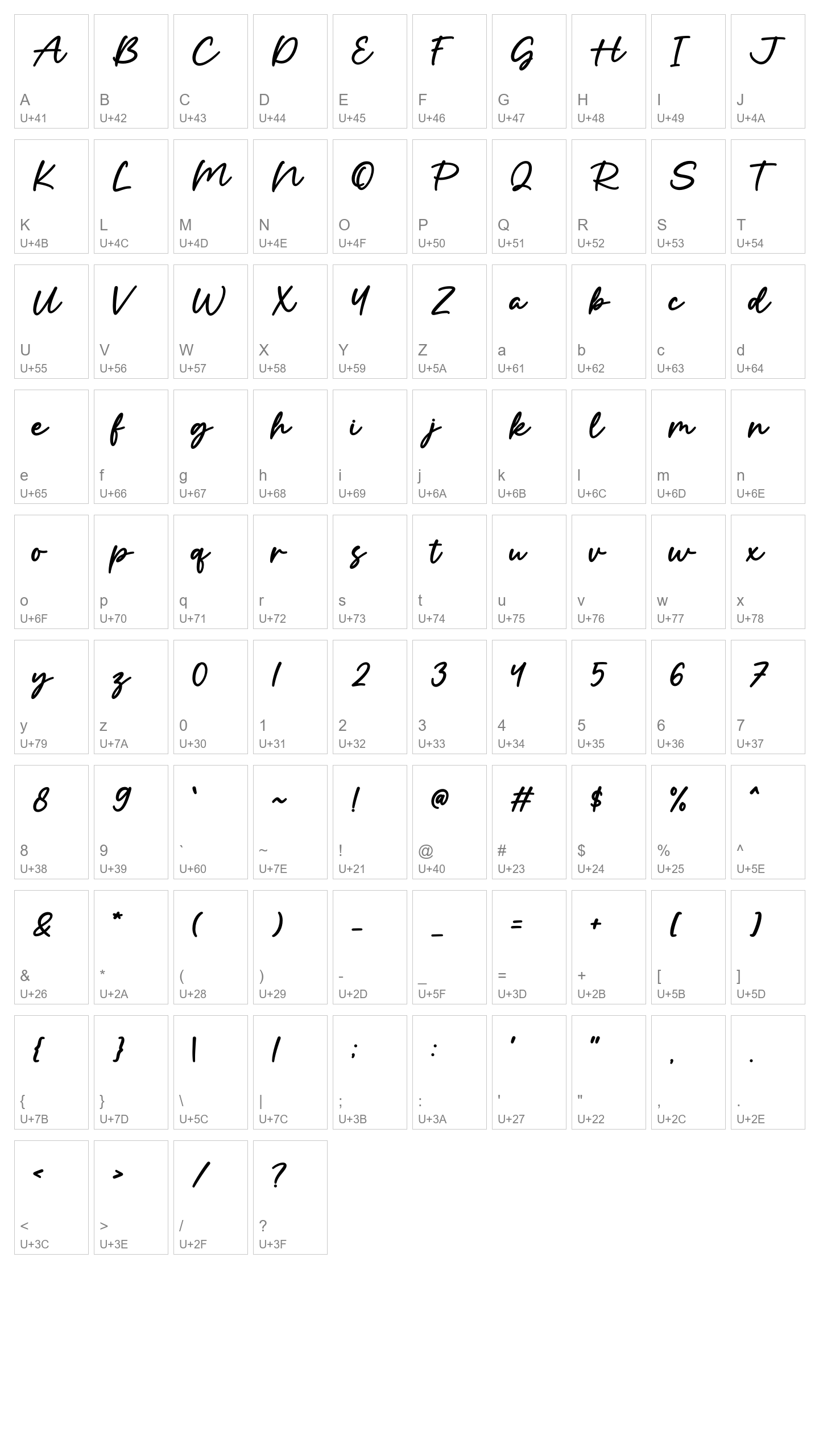 Character Map Image