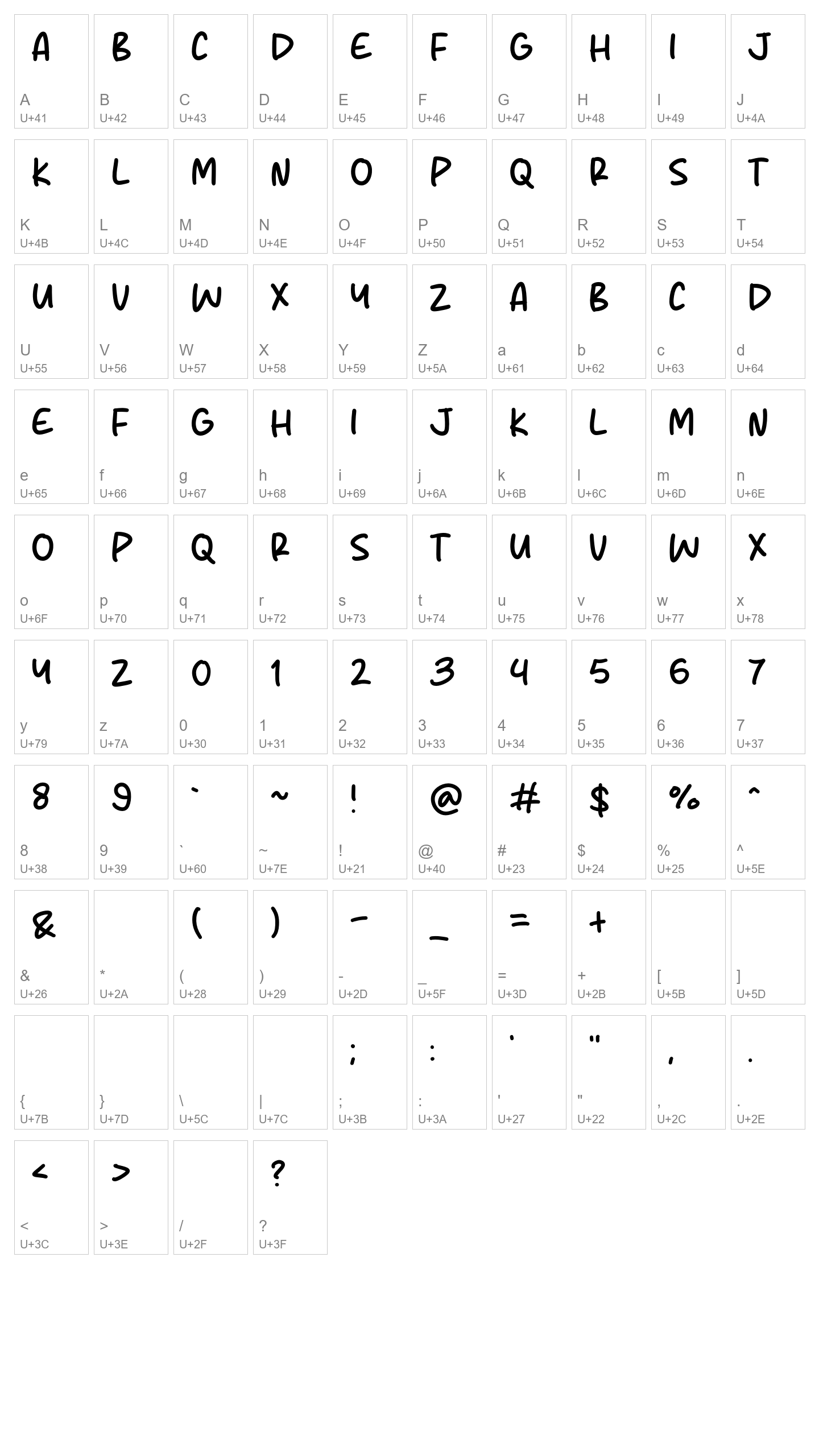 Character Map Image