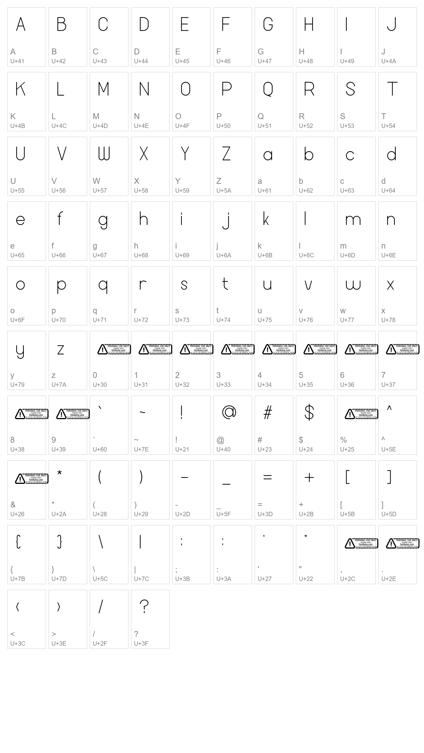 Character Map Image