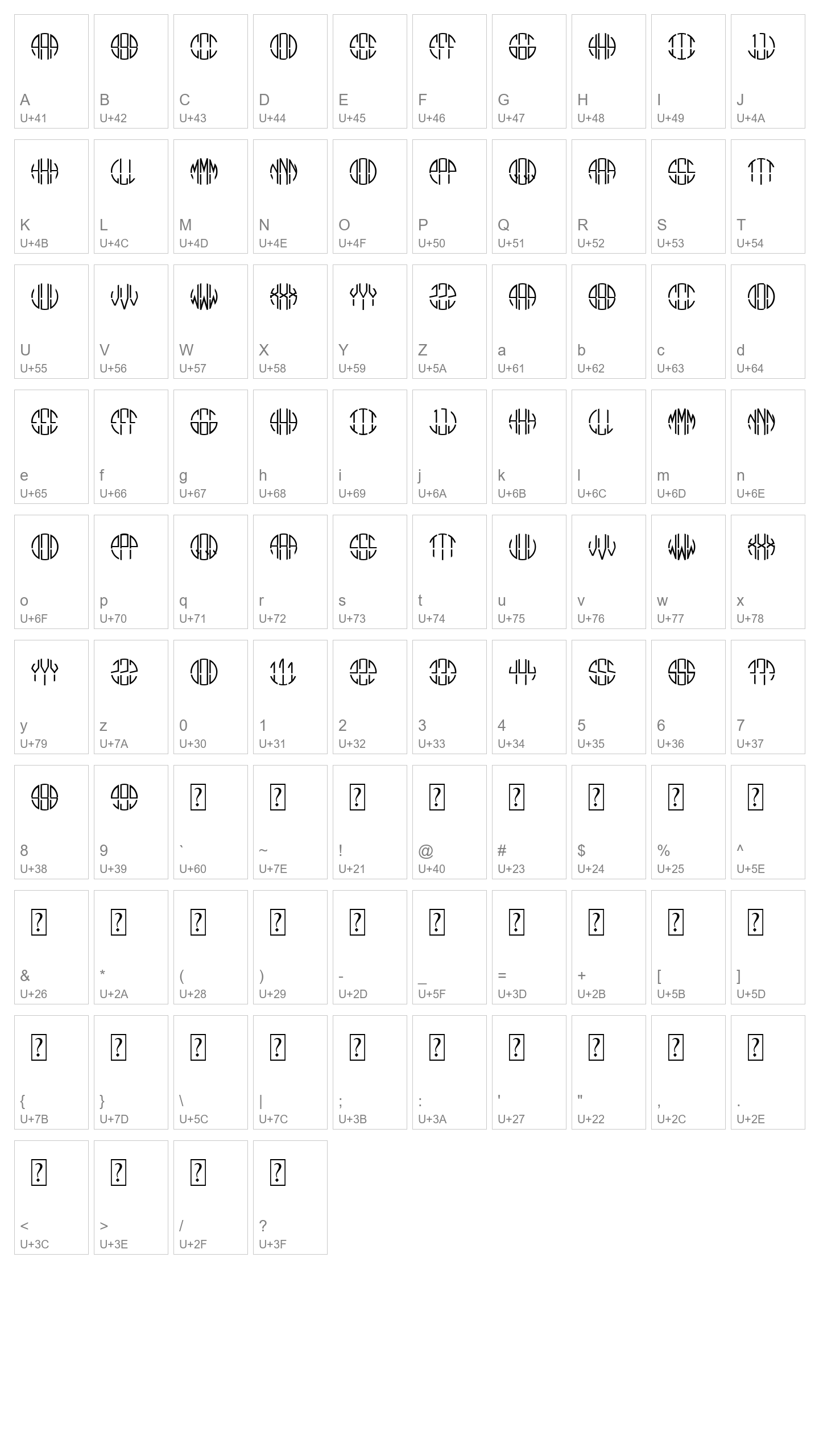 Character Map Image