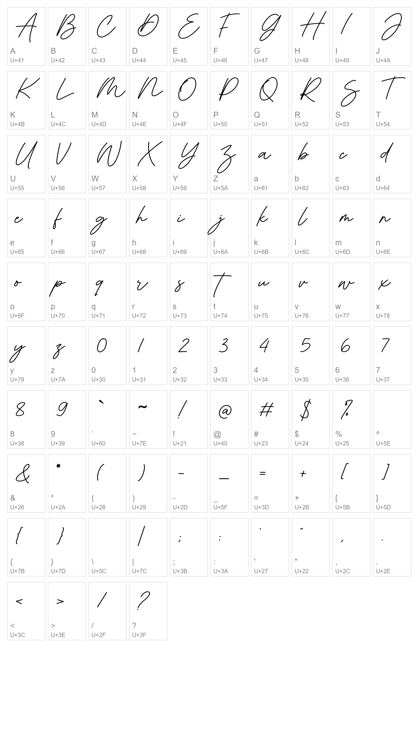 Character Map Image