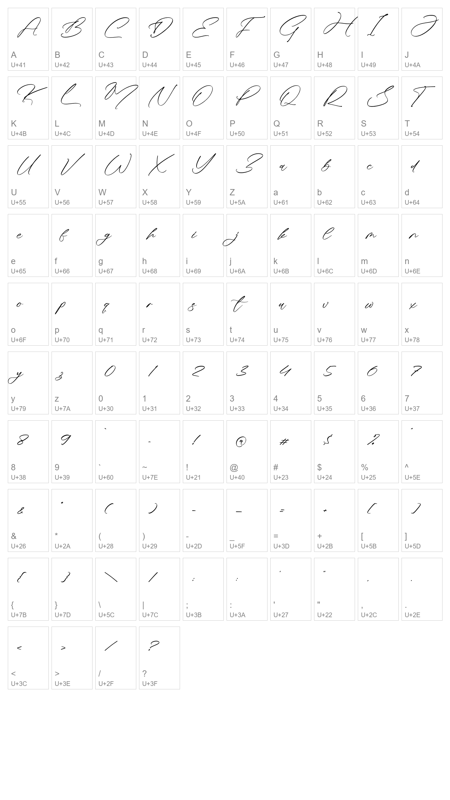 Character Map Image