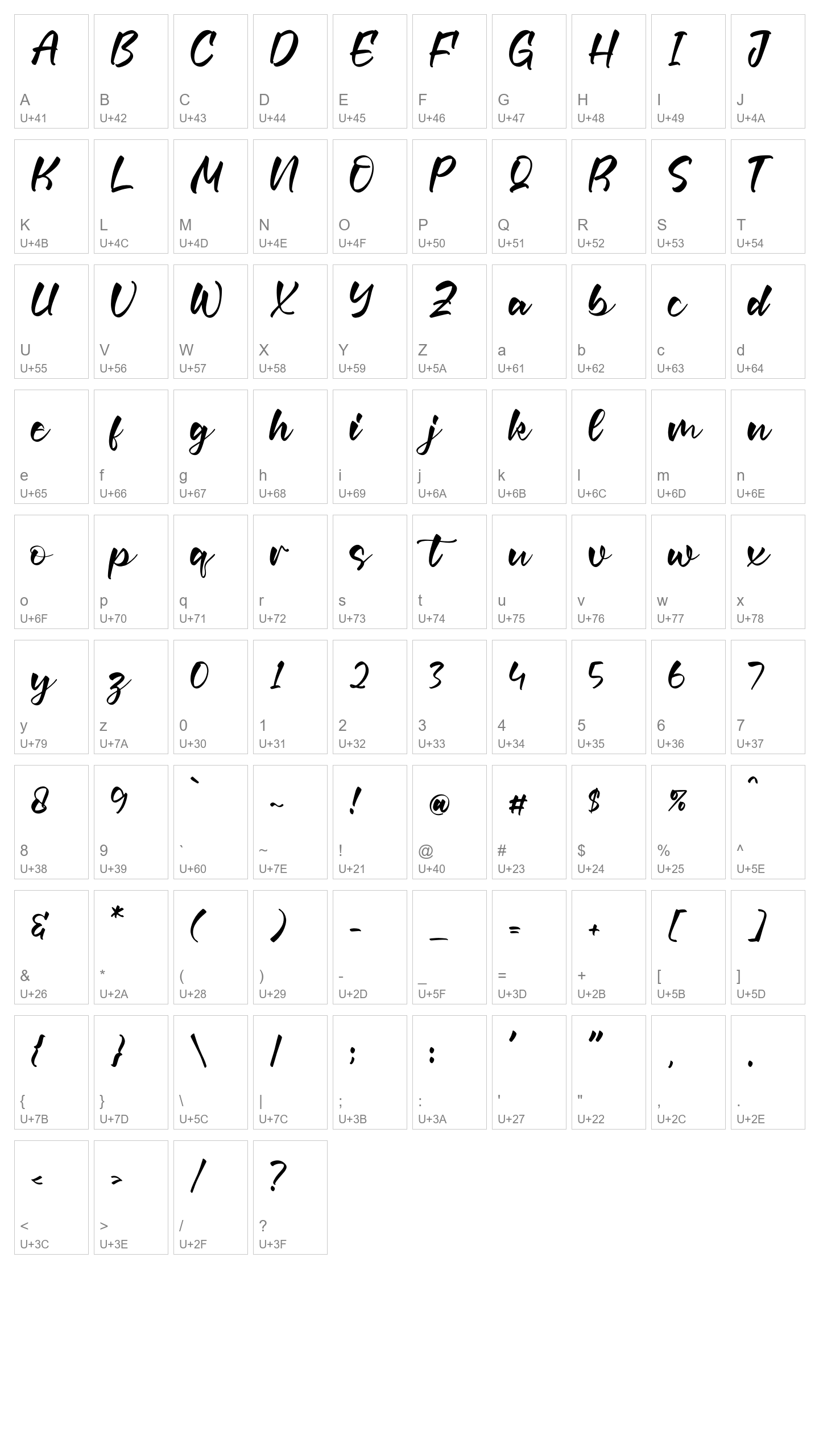 Character Map Image