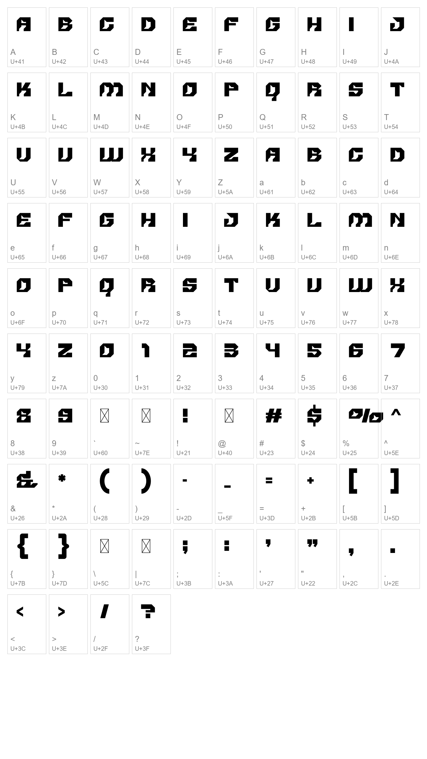 Character Map Image