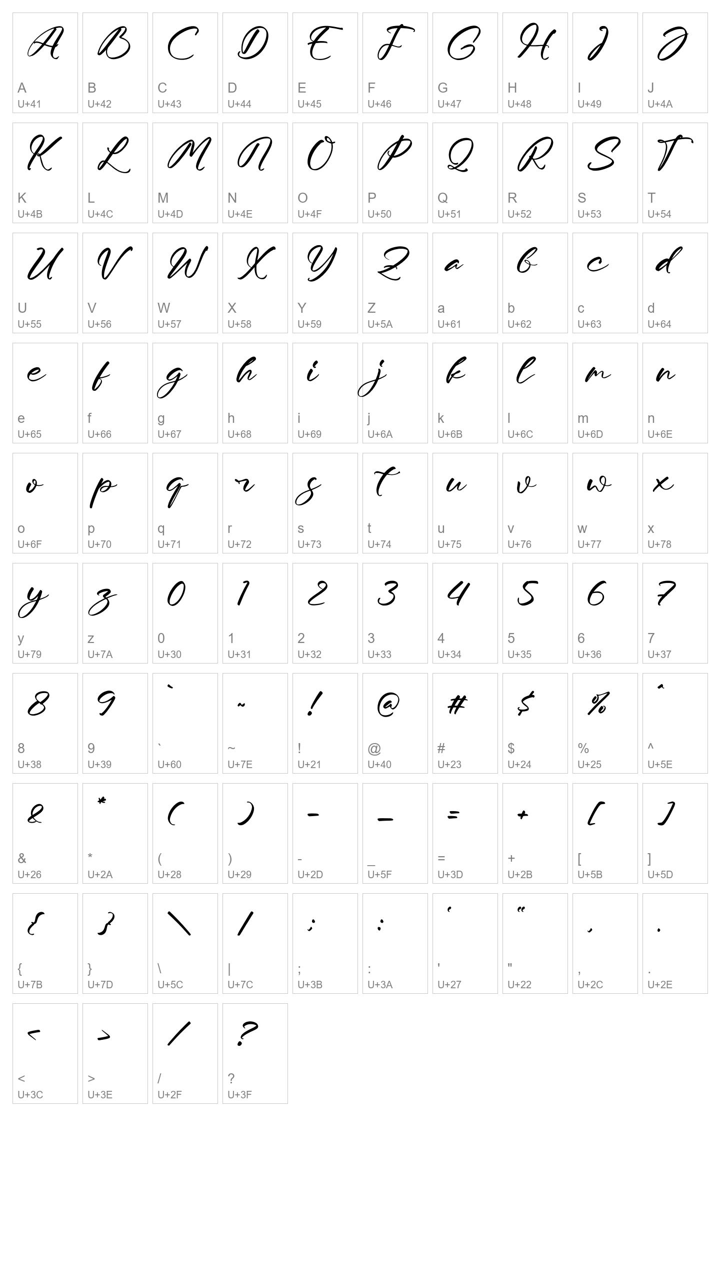 Character Map Image