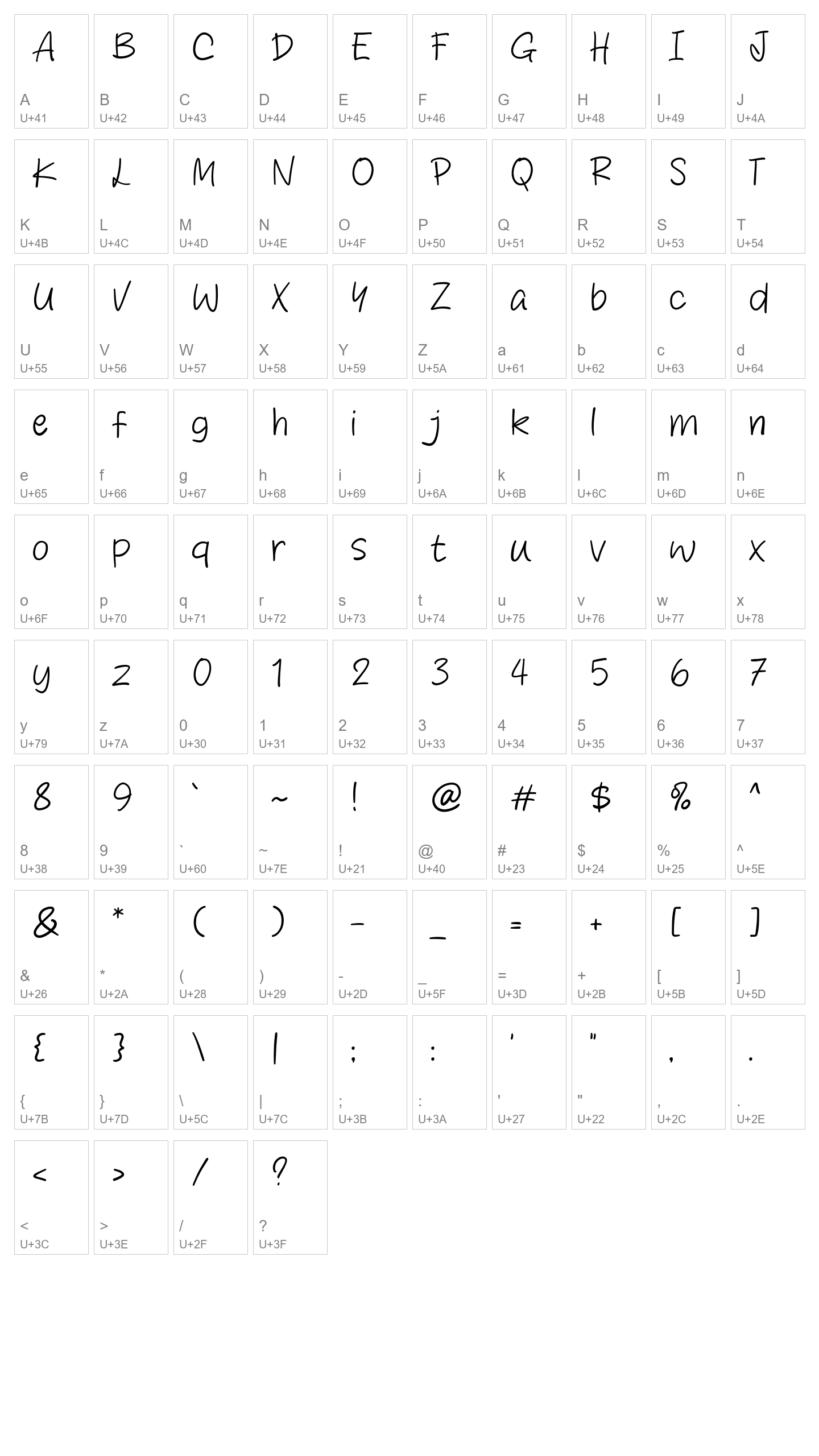 Character Map Image