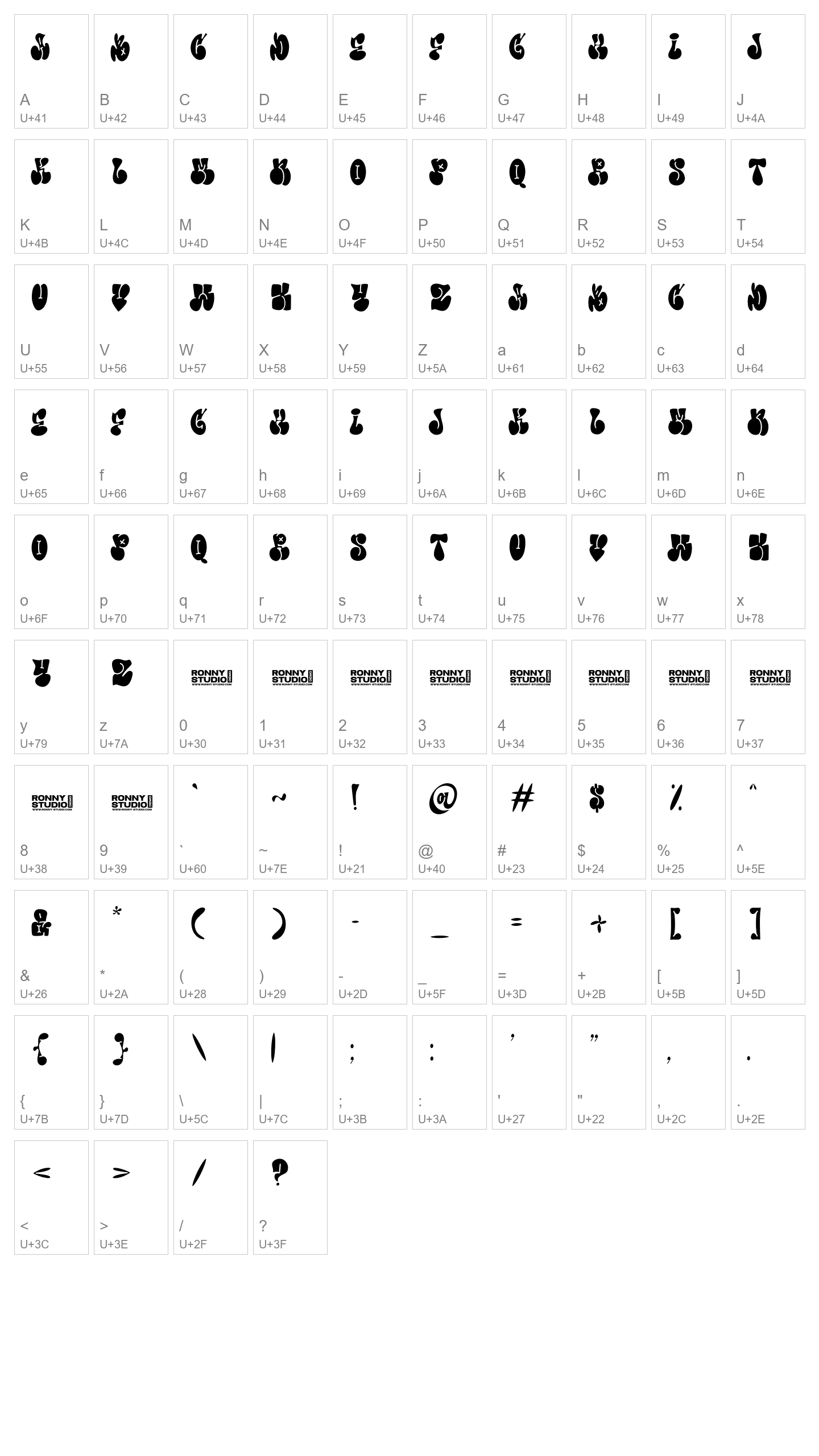 Character Map Image
