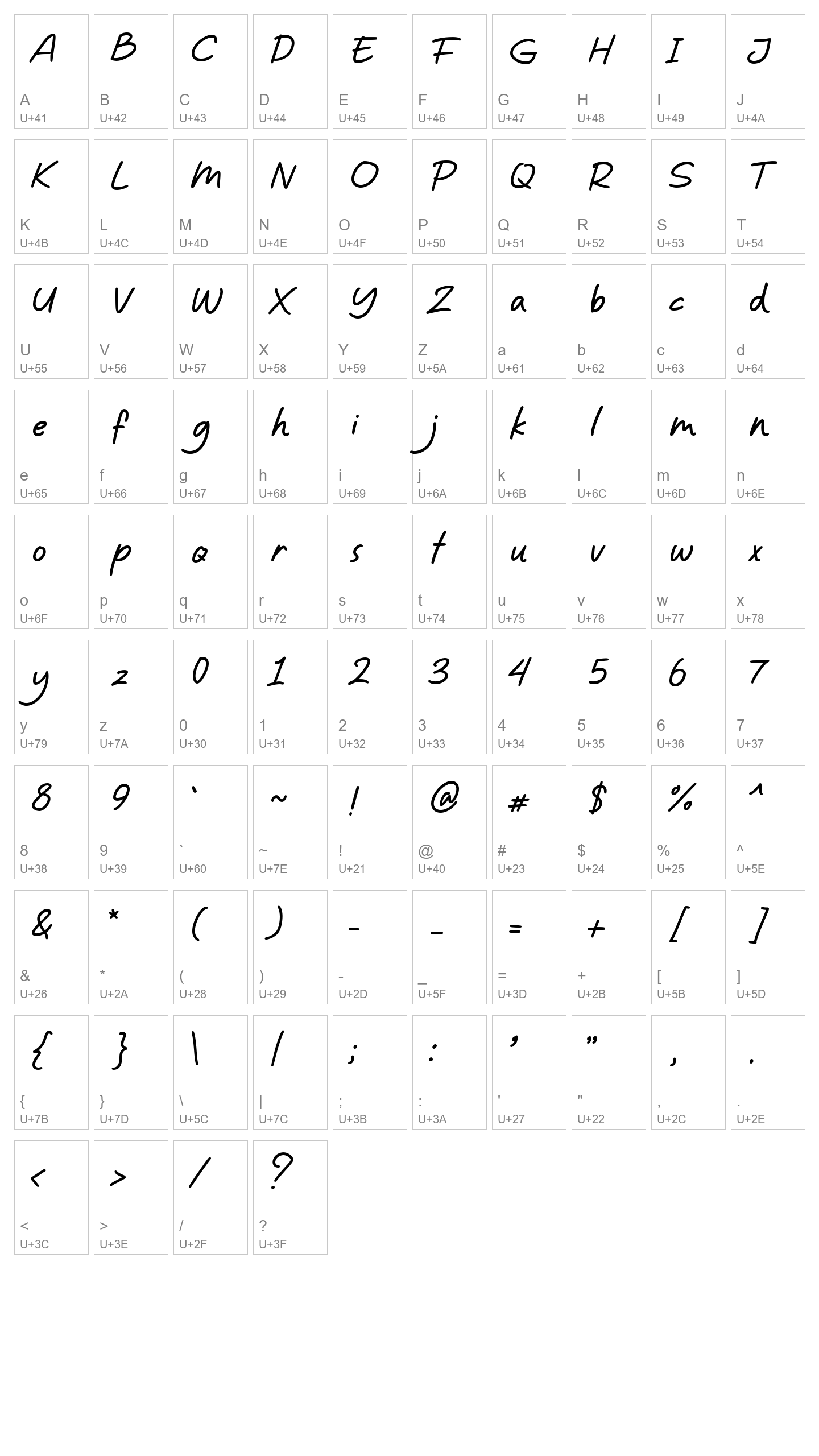 Character Map Image