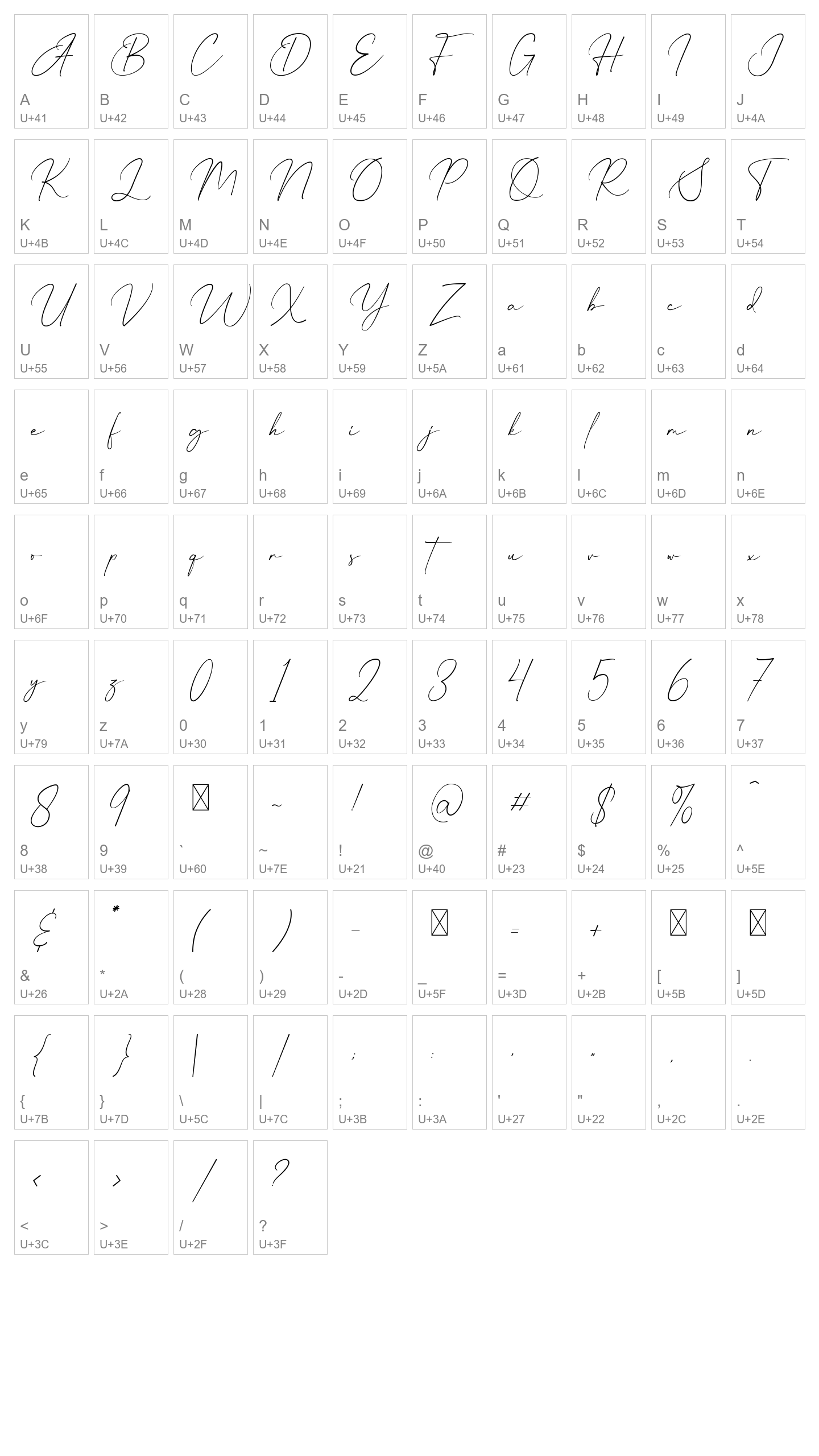 Character Map Image