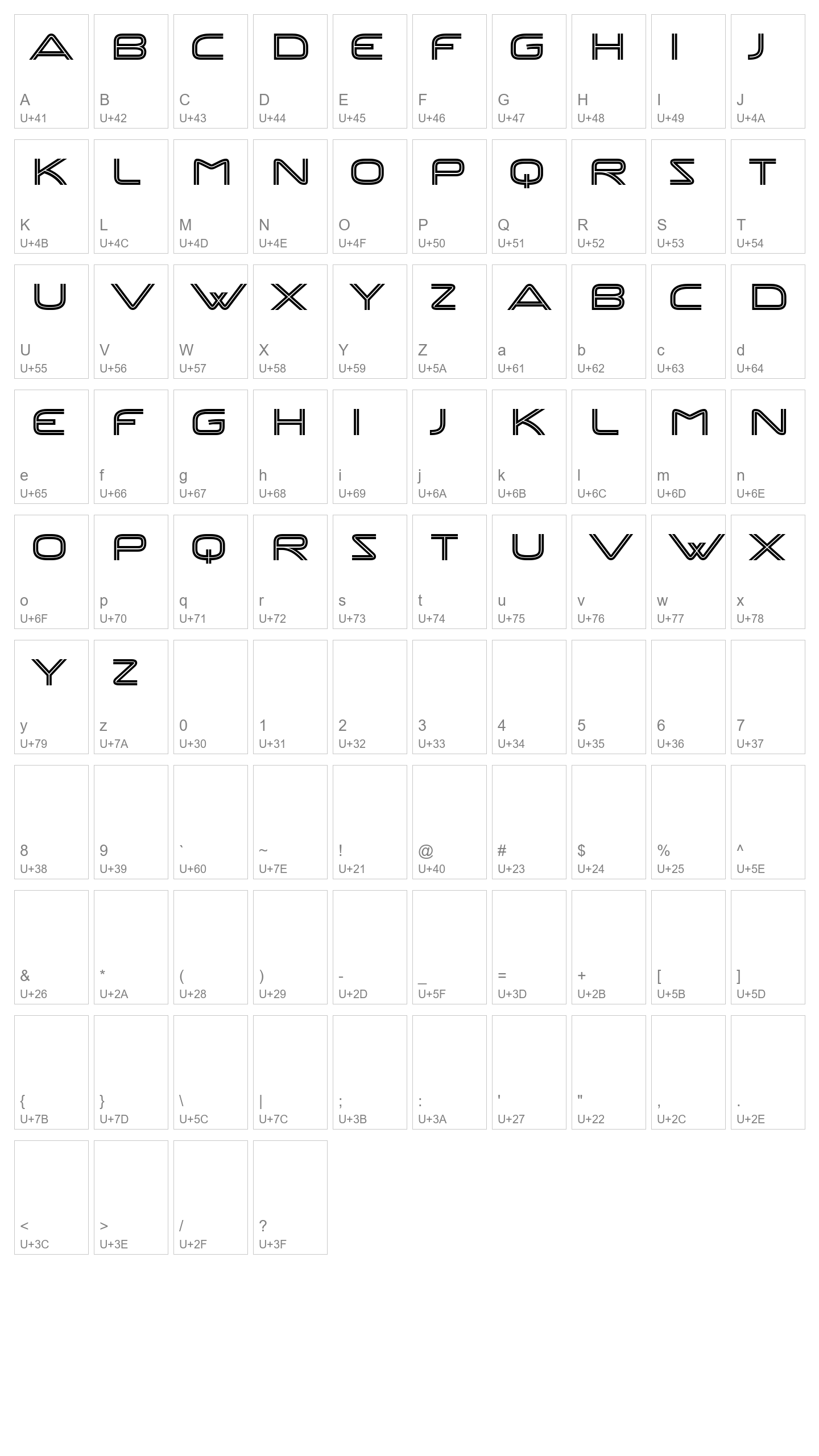 Character Map Image