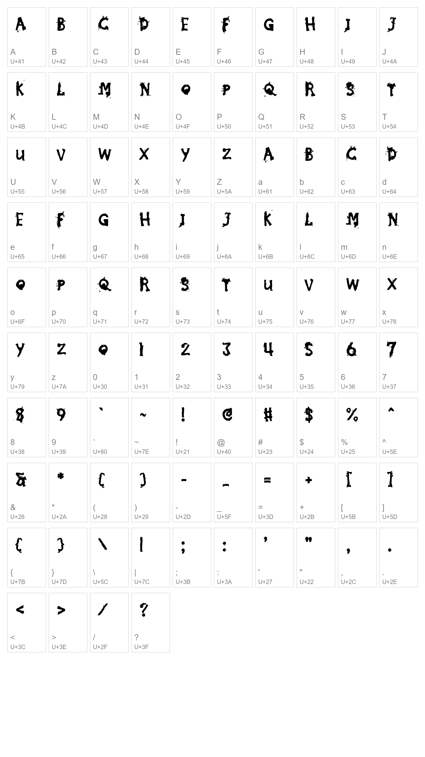 Character Map Image