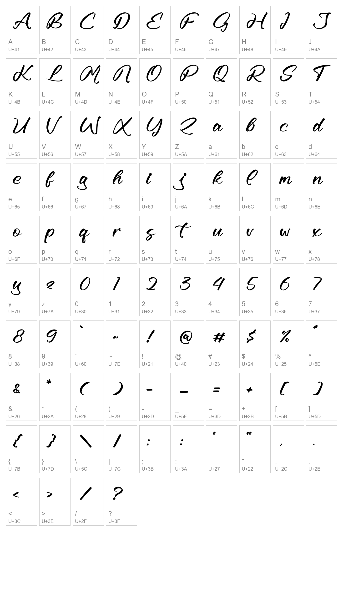 Character Map Image