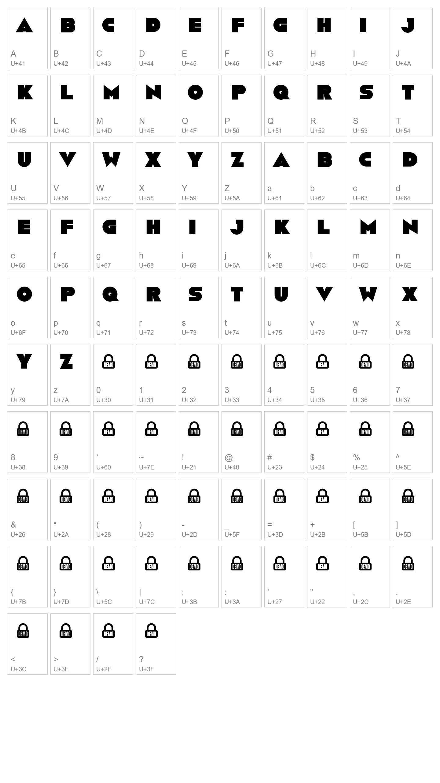 Character Map Image