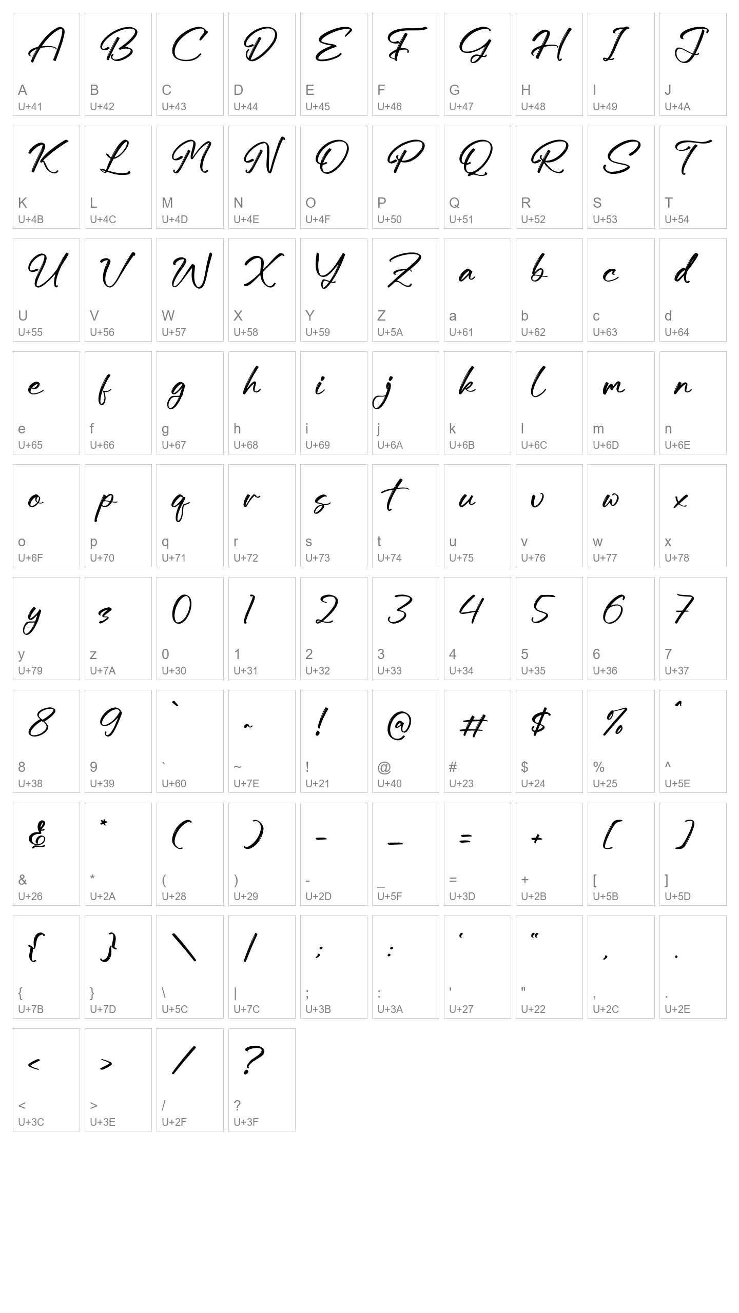 Character Map Image