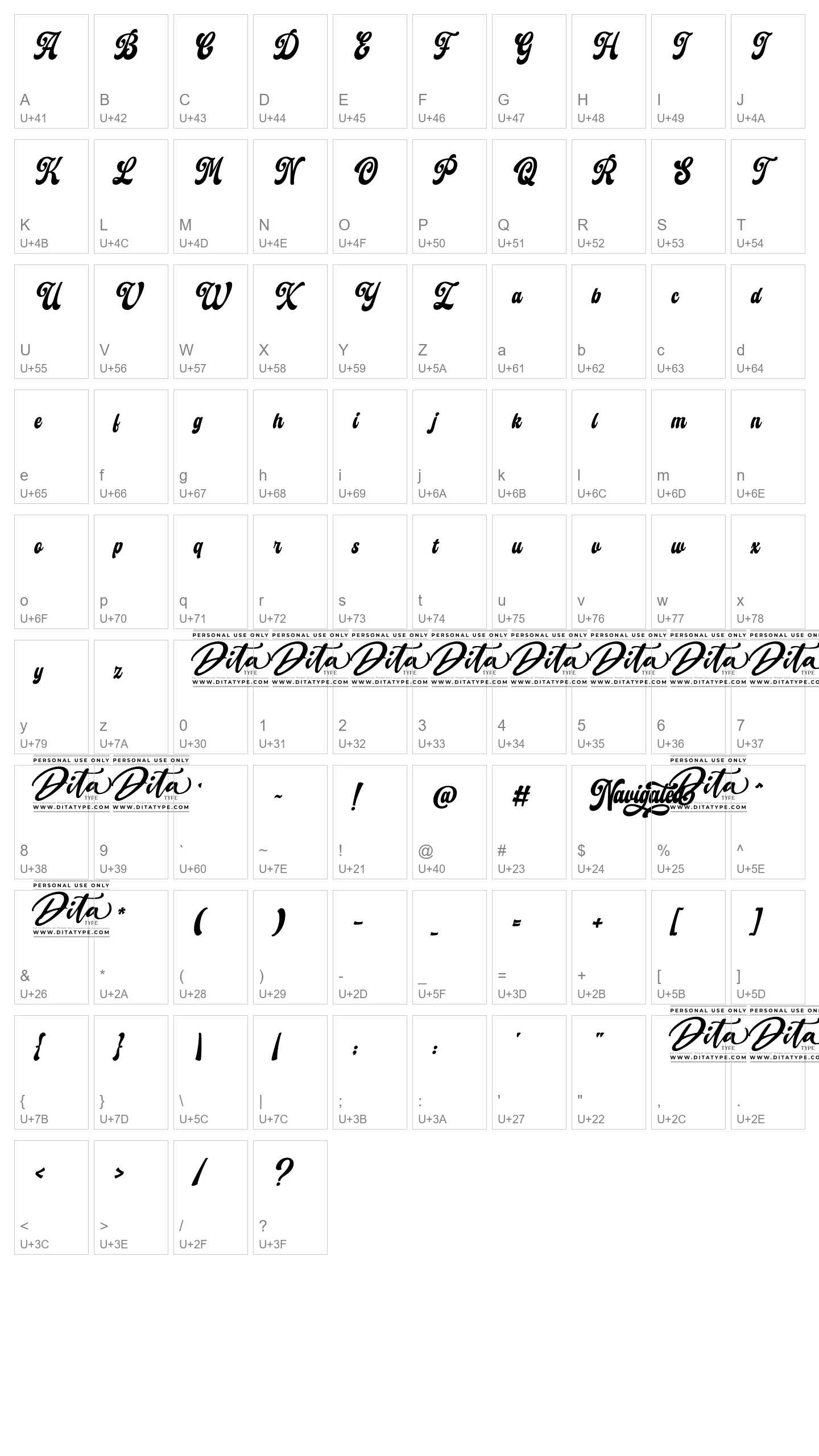 Character Map Image