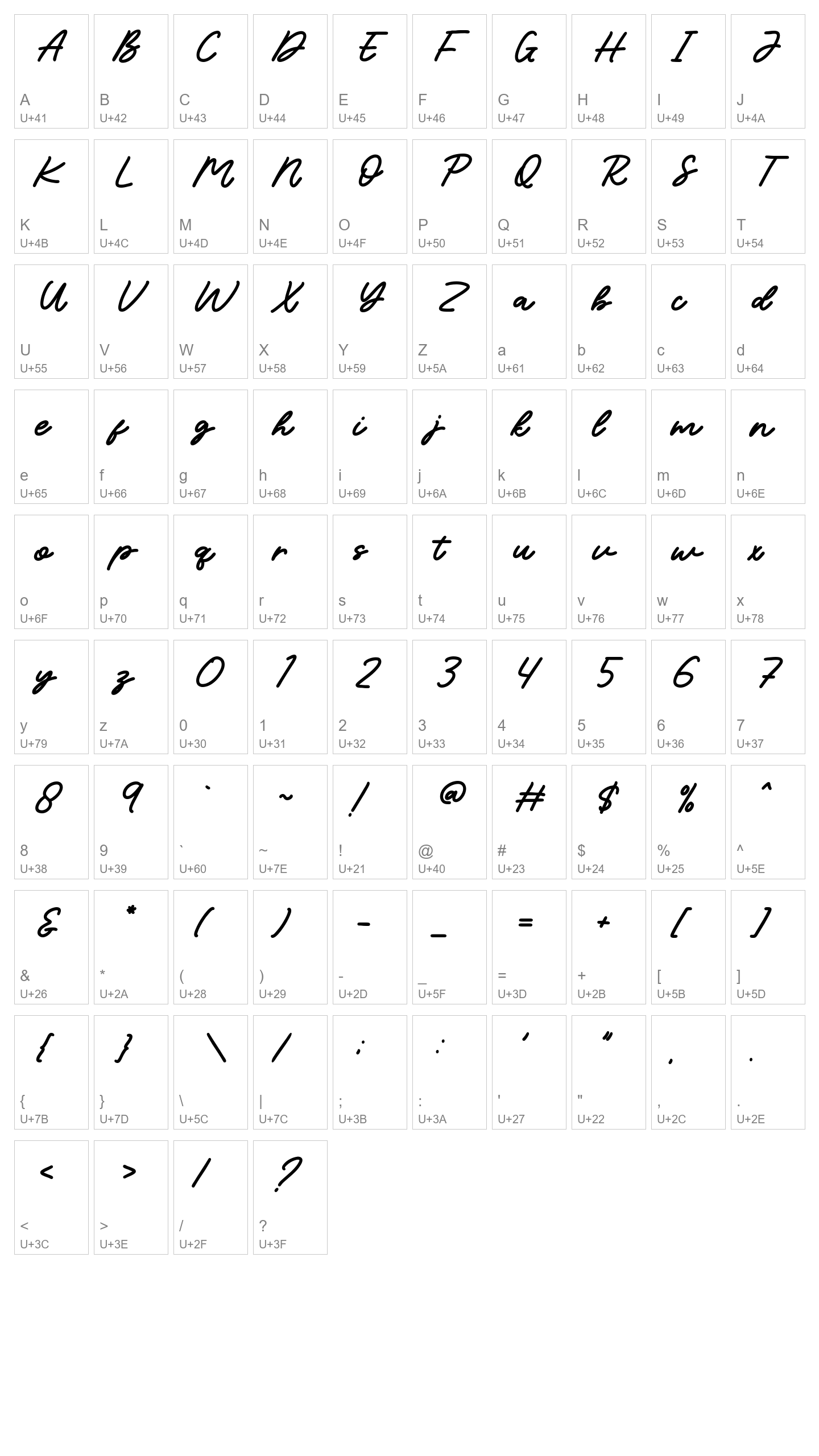 Character Map Image