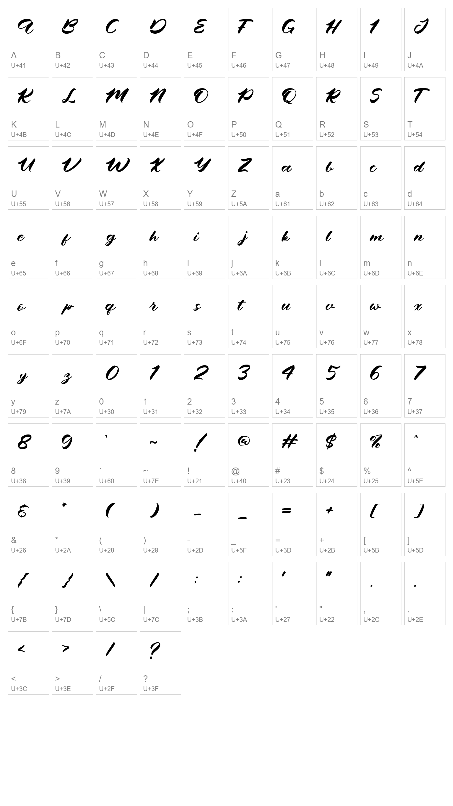 Character Map Image