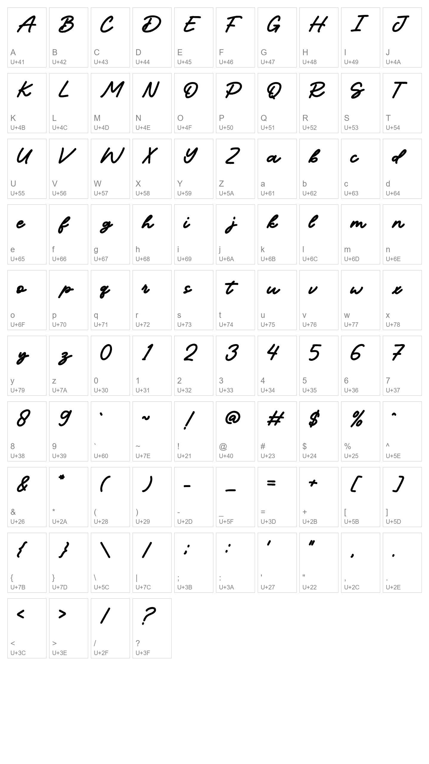 Character Map Image