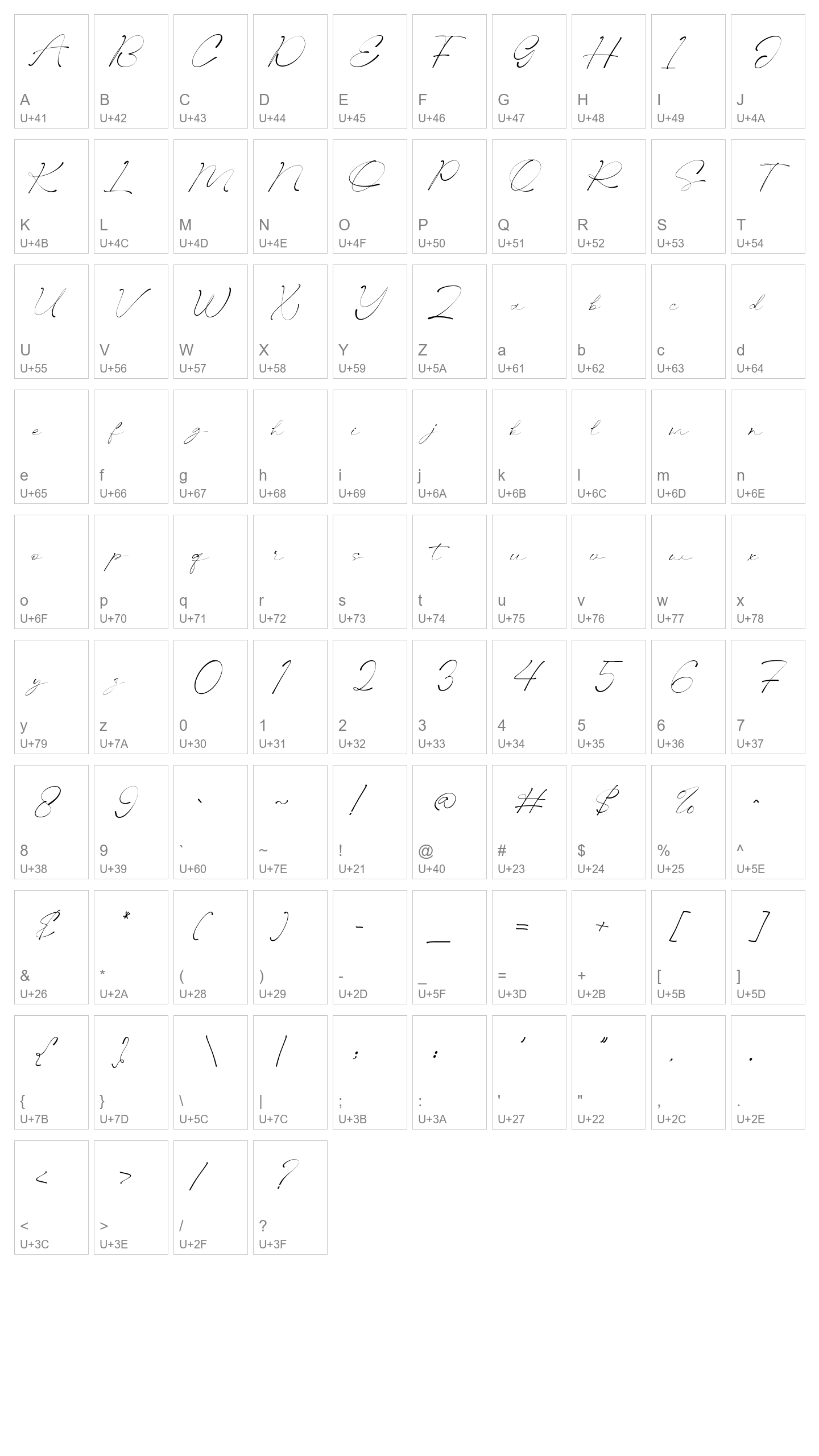 Character Map Image