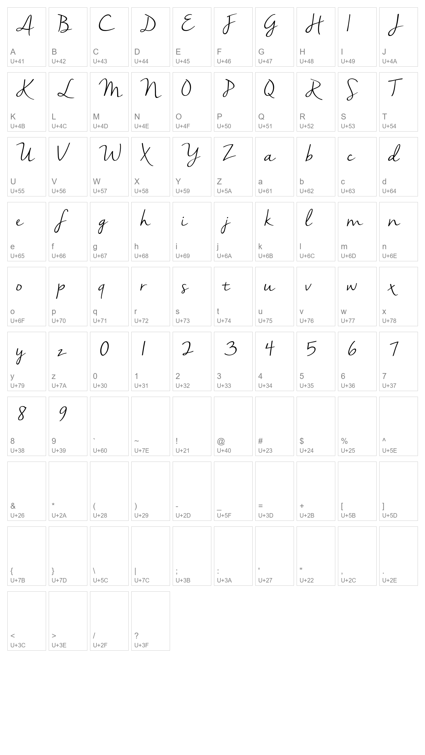 Character Map Image