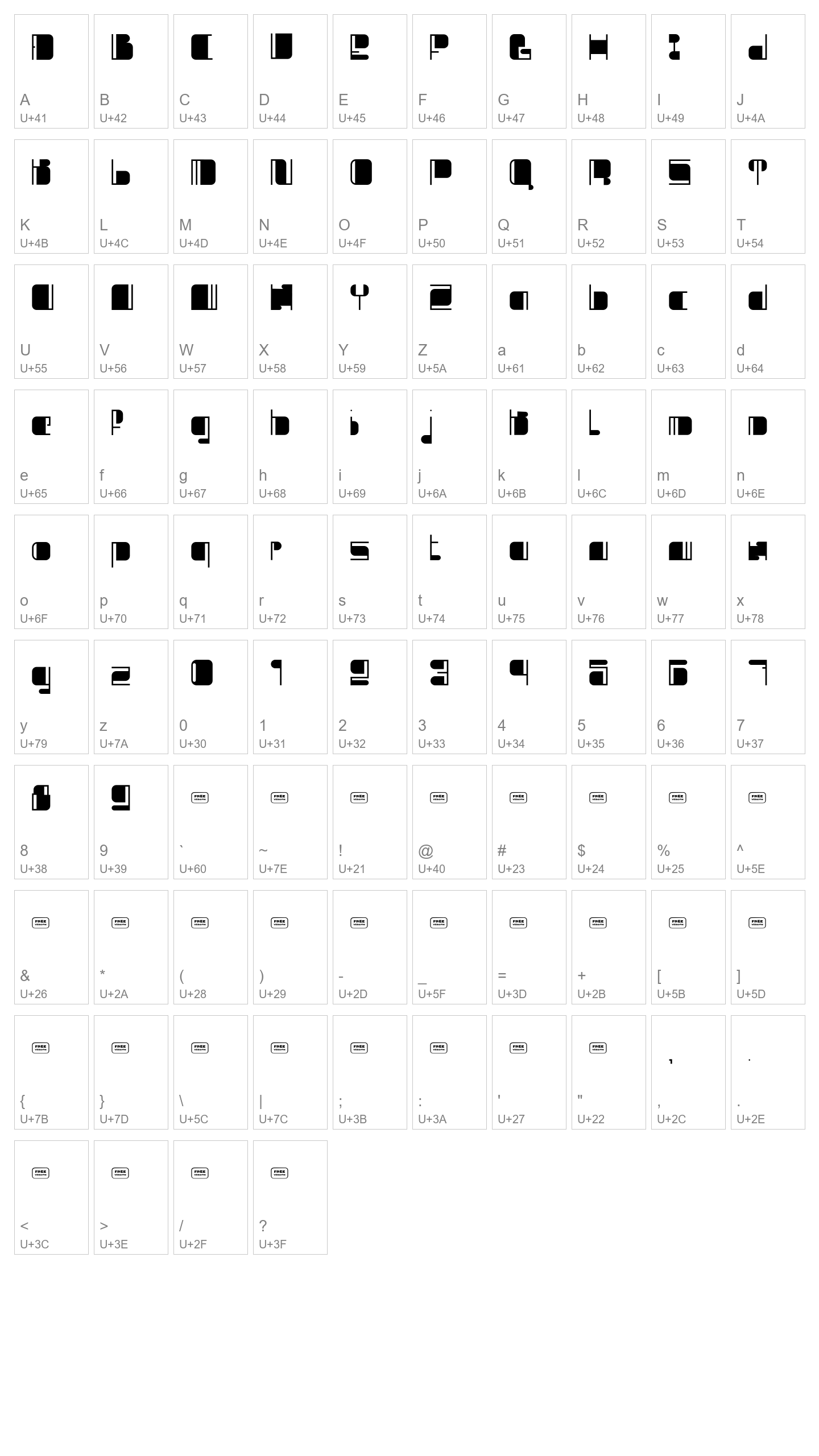 Character Map Image