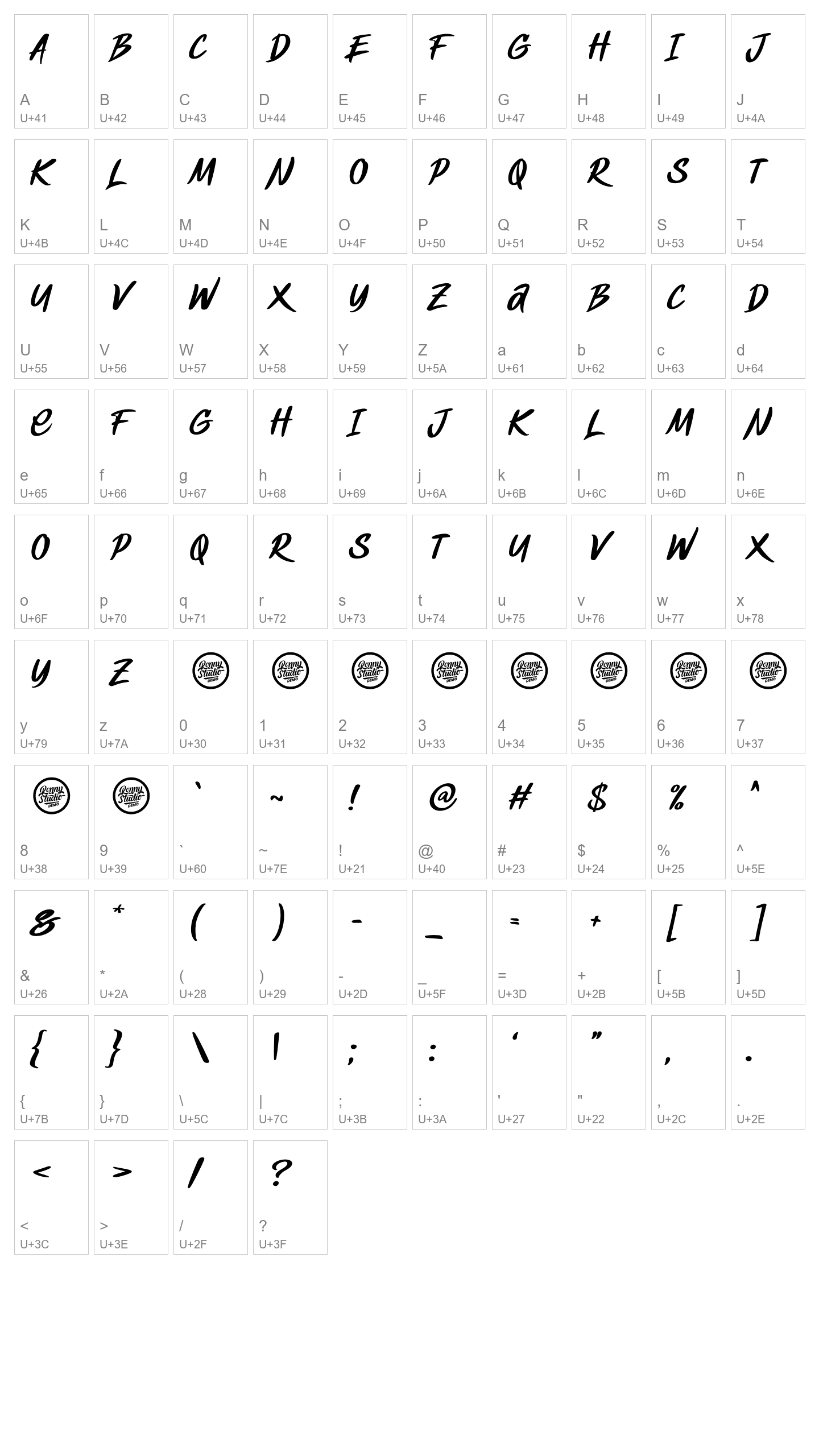 Character Map Image