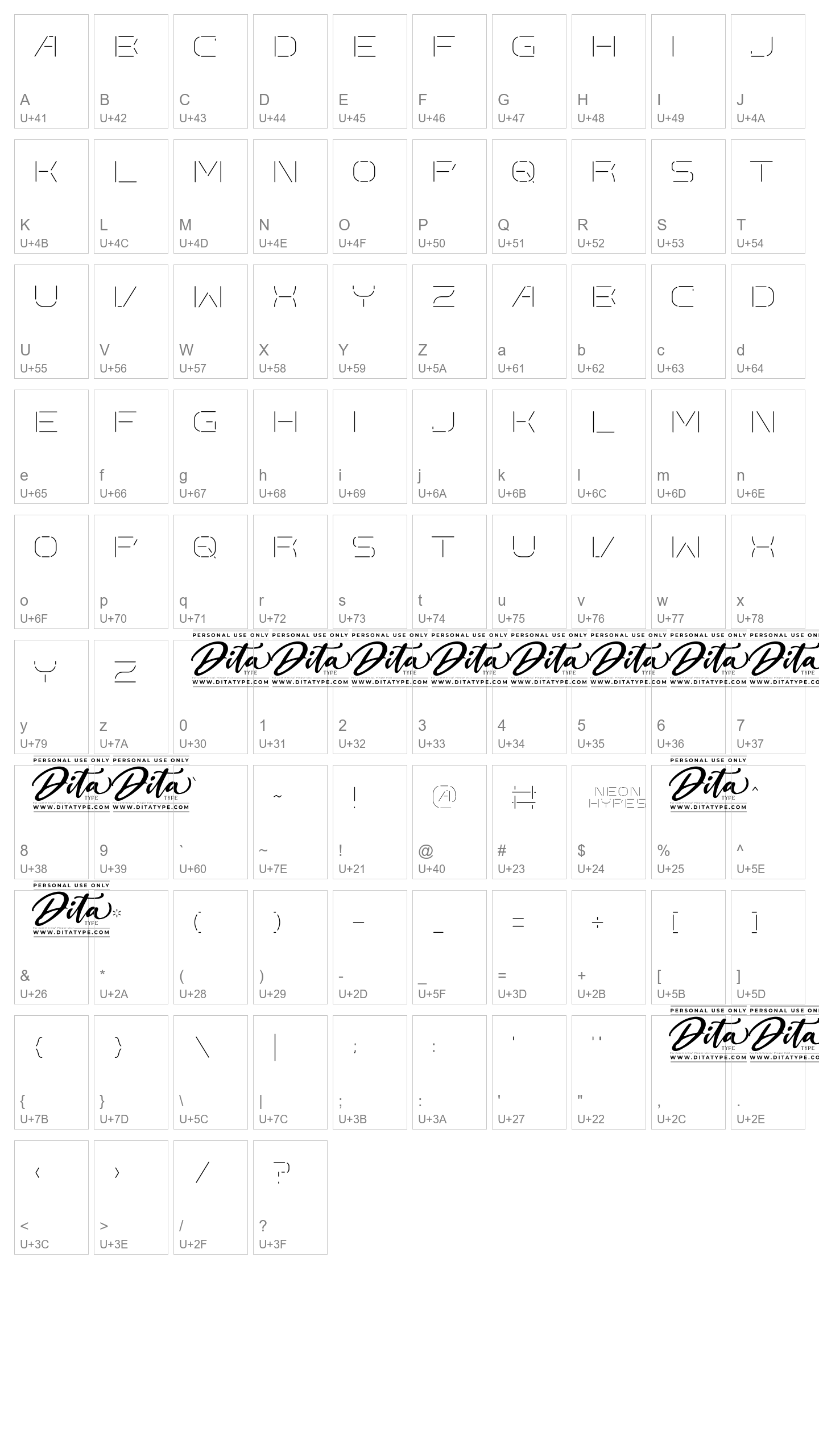 Character Map Image