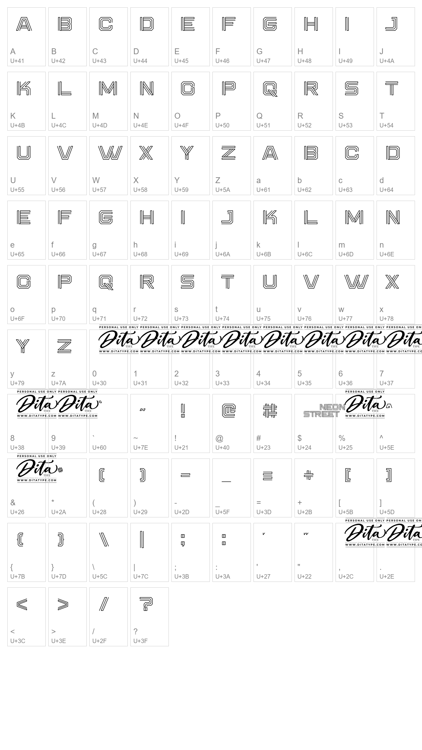 Character Map Image