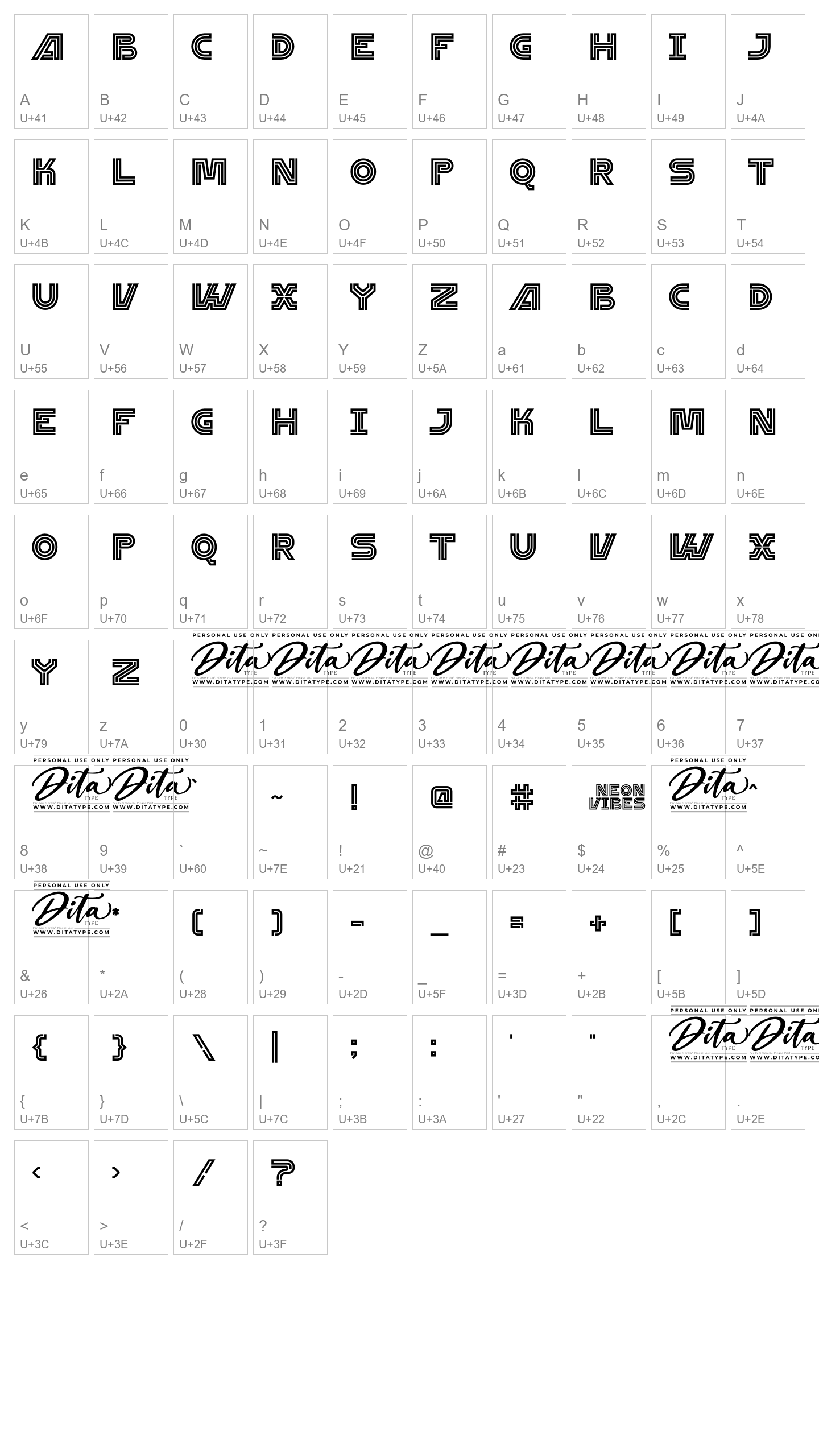 Character Map Image