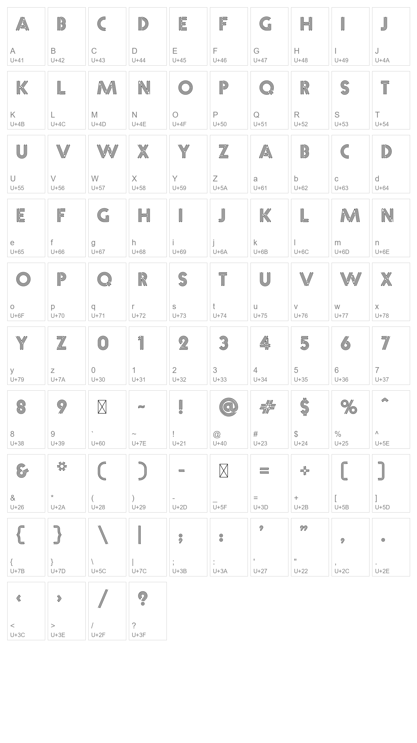 Character Map Image