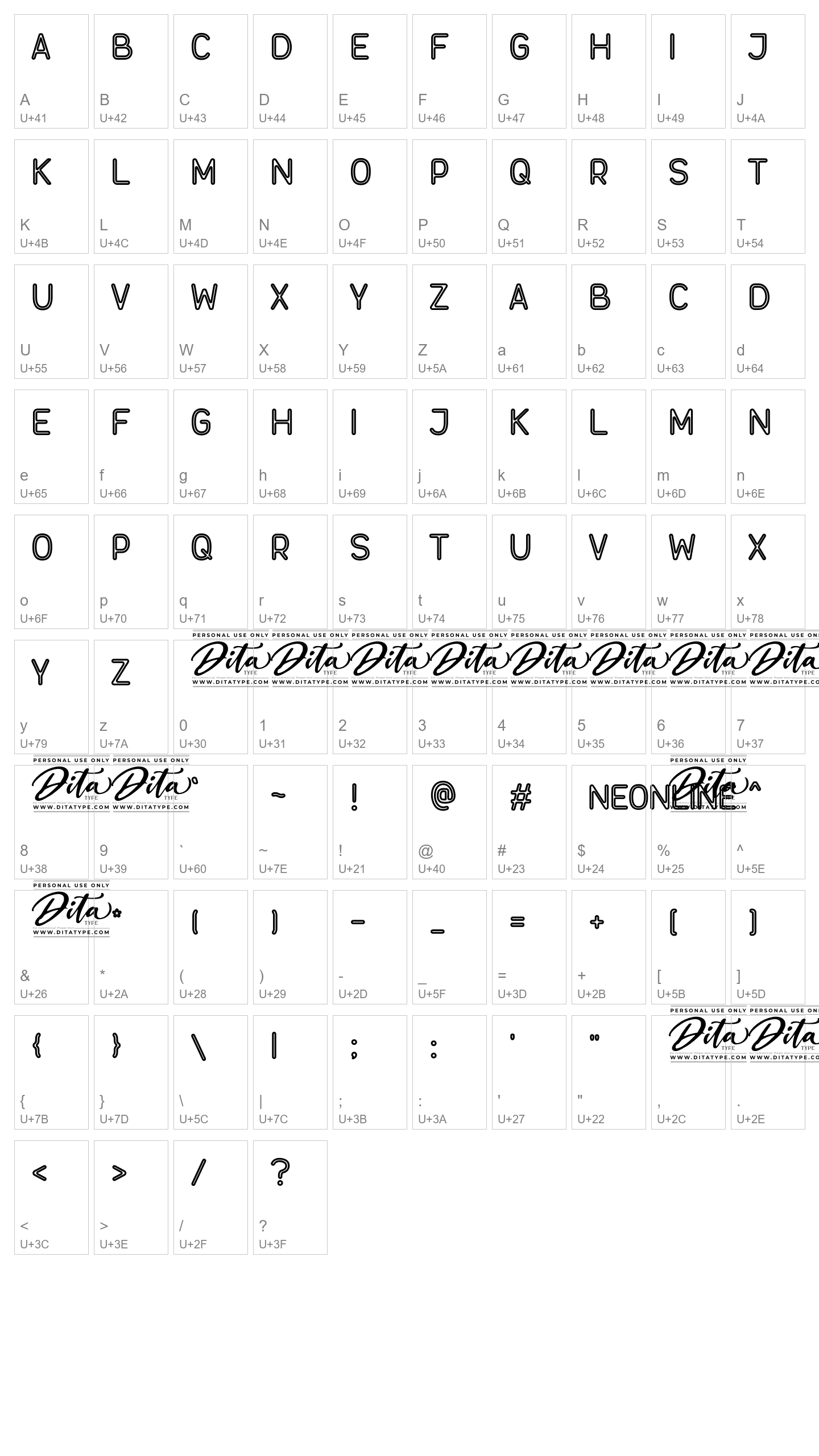 Character Map Image