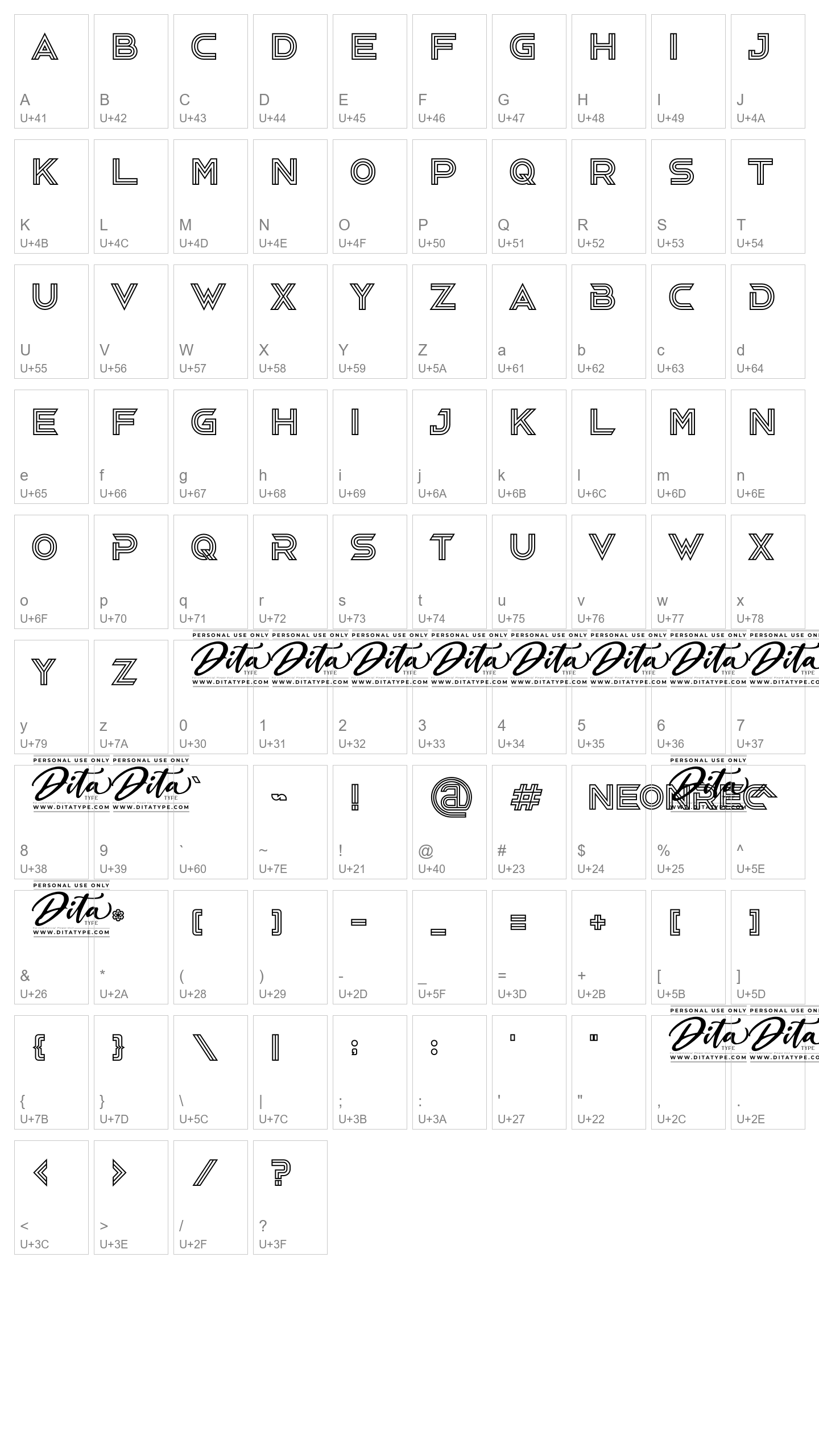 Character Map Image