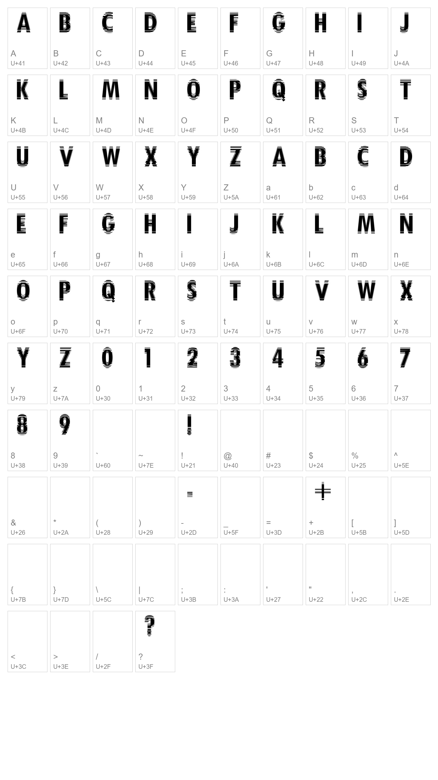Character Map Image