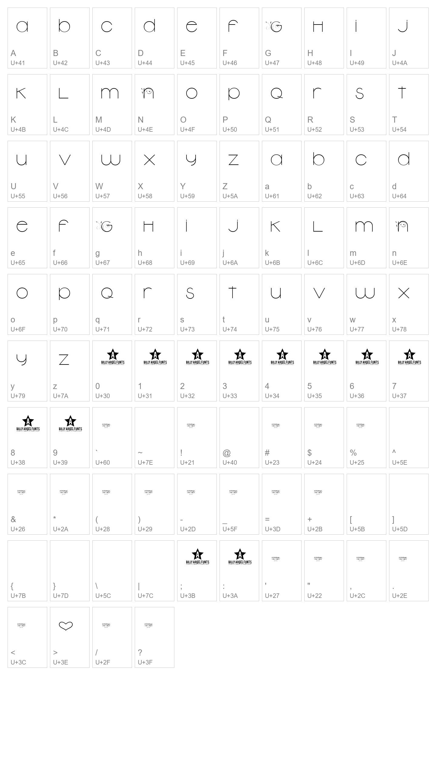Character Map Image