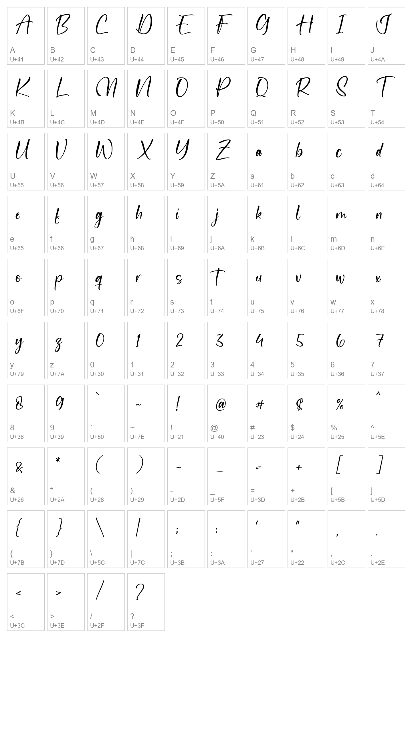 Character Map Image