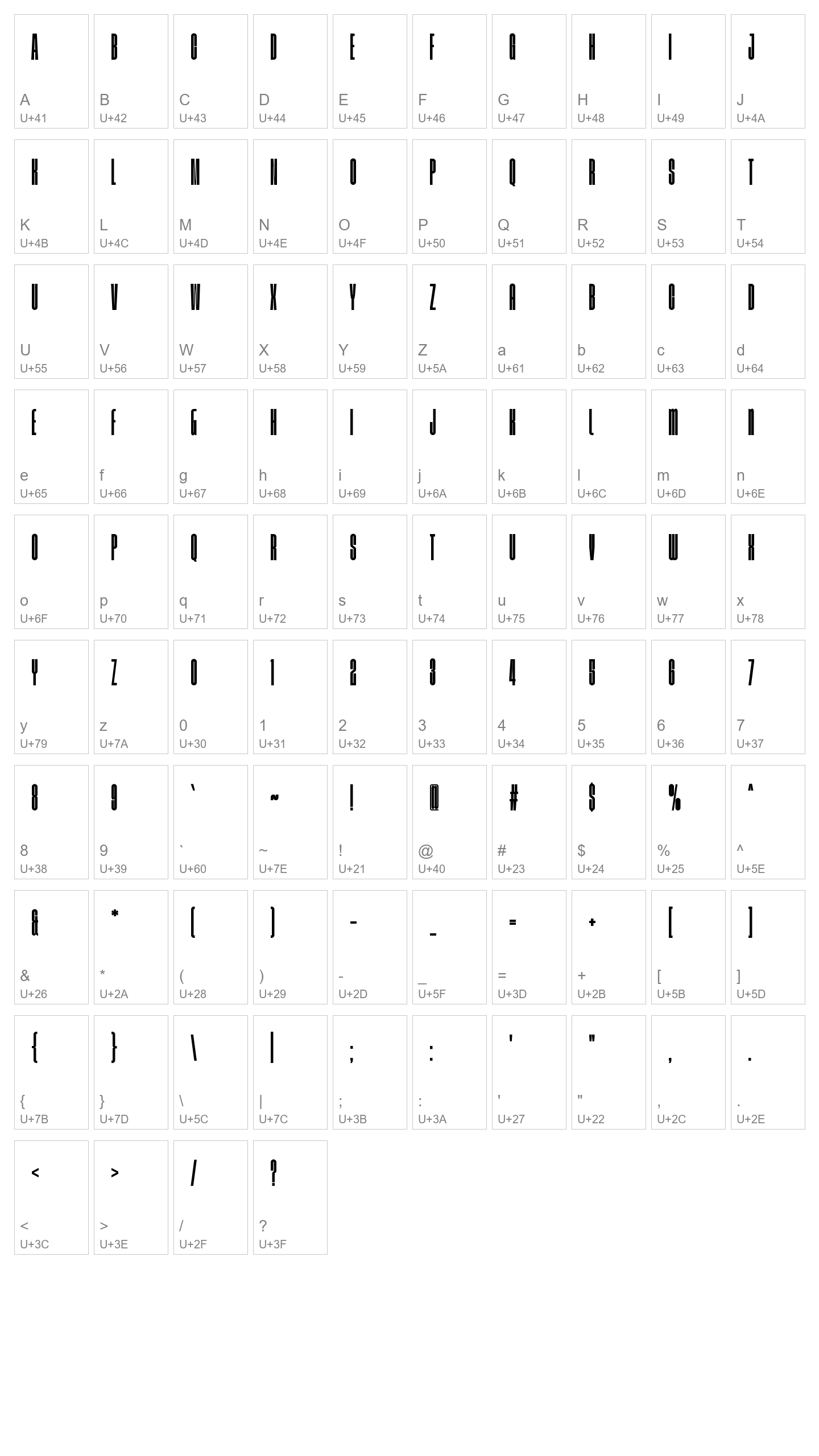 Character Map Image