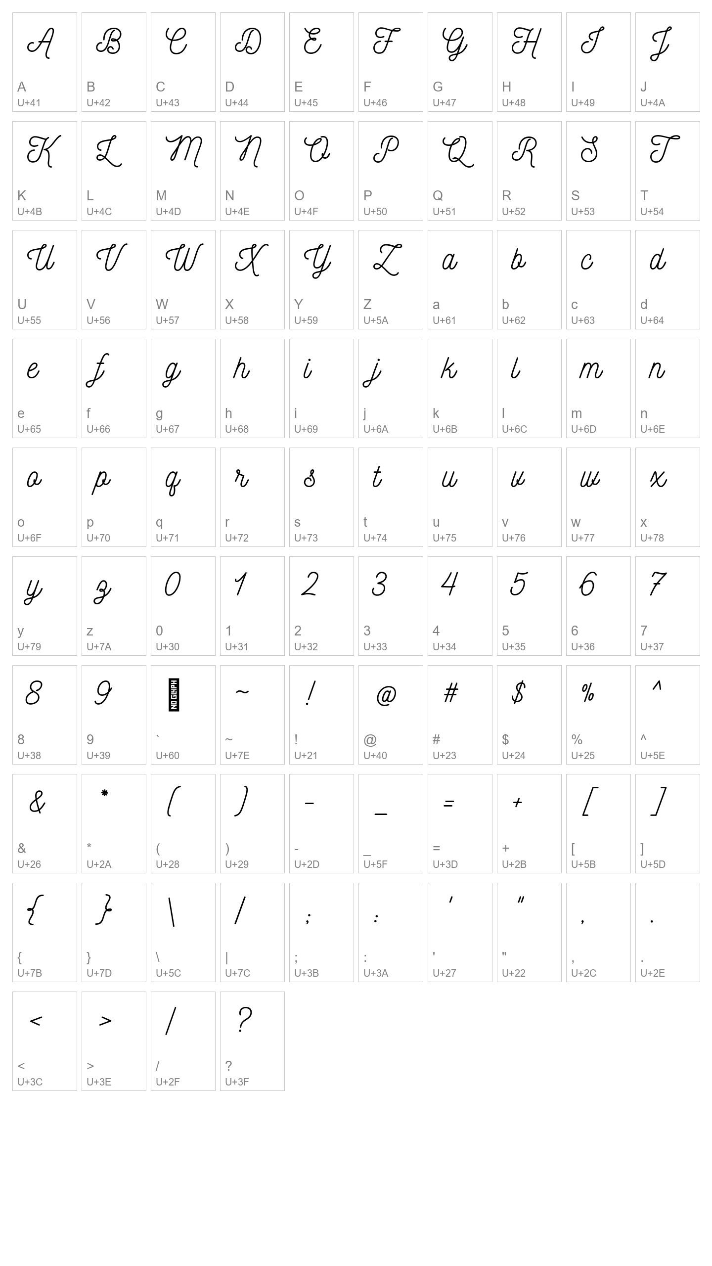 Character Map Image