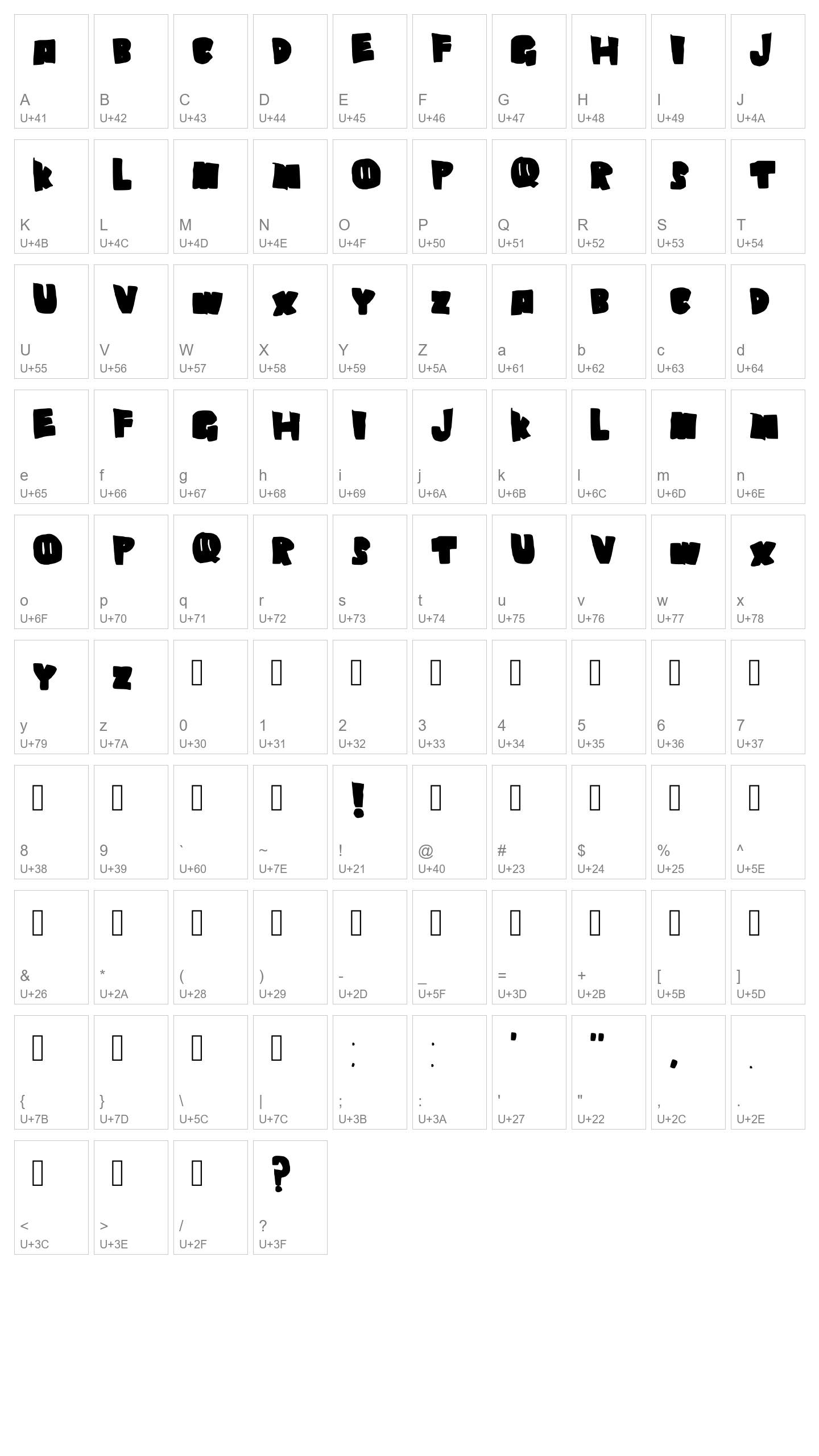 Character Map Image