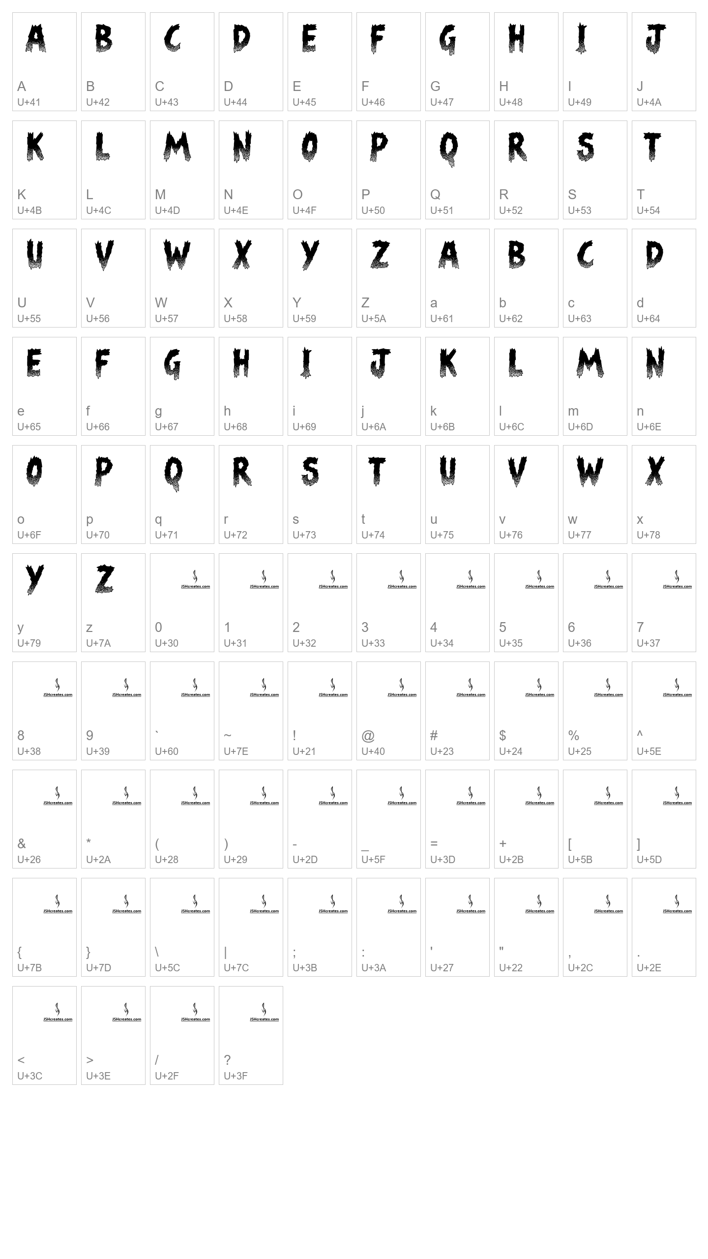 Character Map Image