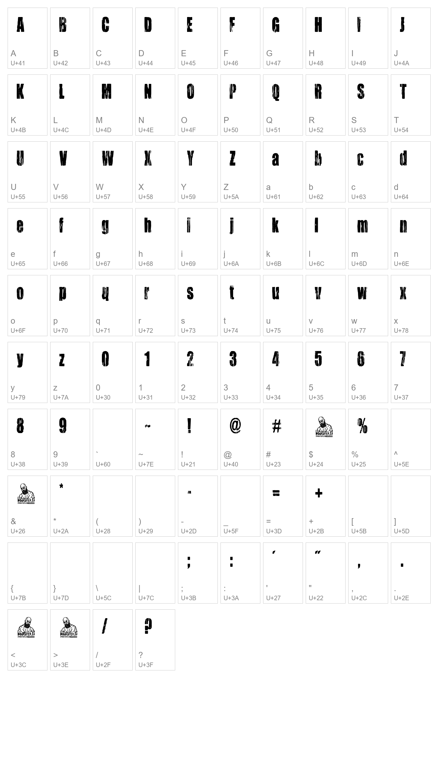 Character Map Image