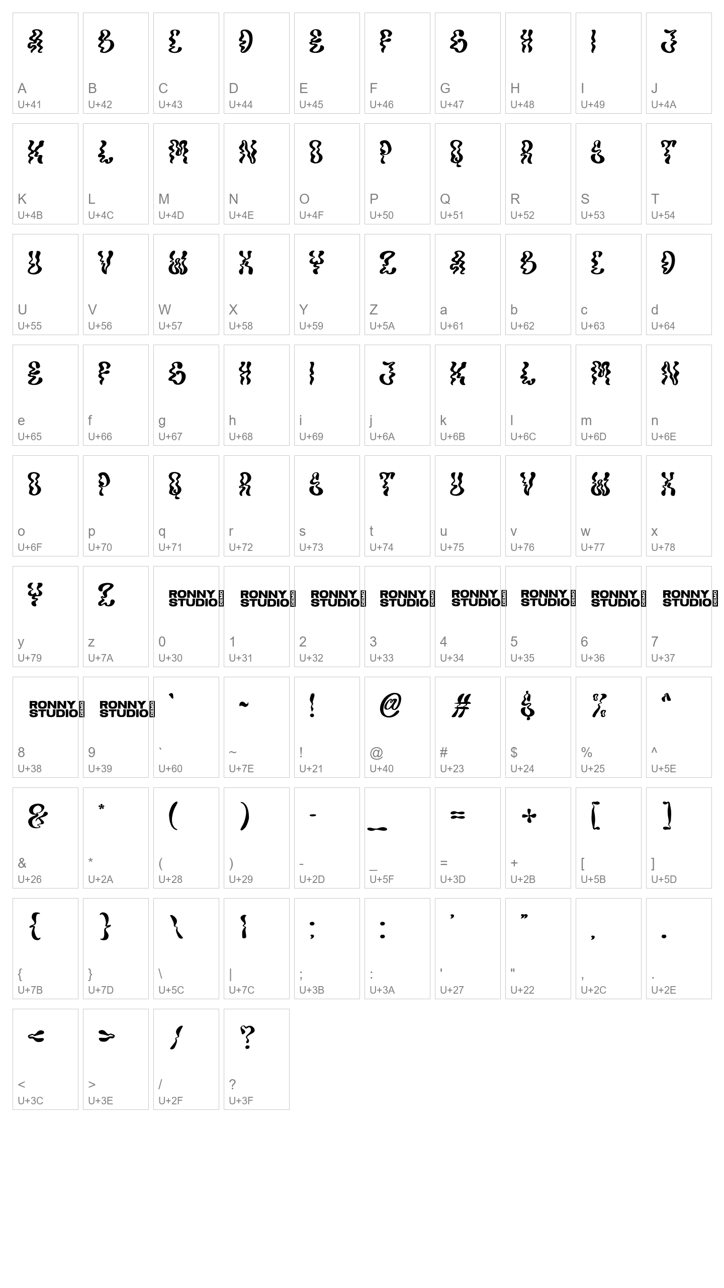 Character Map Image